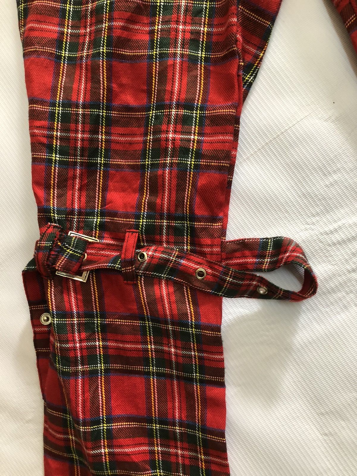 Designer 💥💥Stunning Tartan Punk Style Bondage Pants sz 28 Size US 28 / EU 44 - 4 Thumbnail