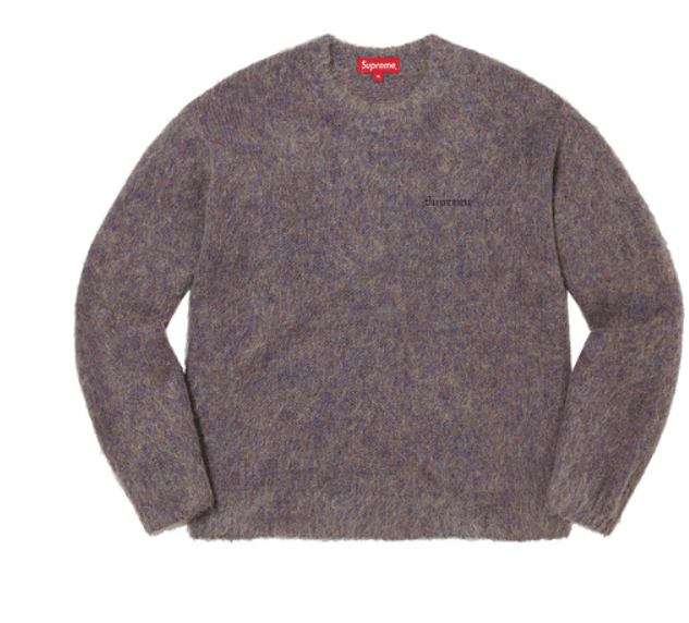 Supreme Mohair Sweater FW22 Purple Melange Size Small