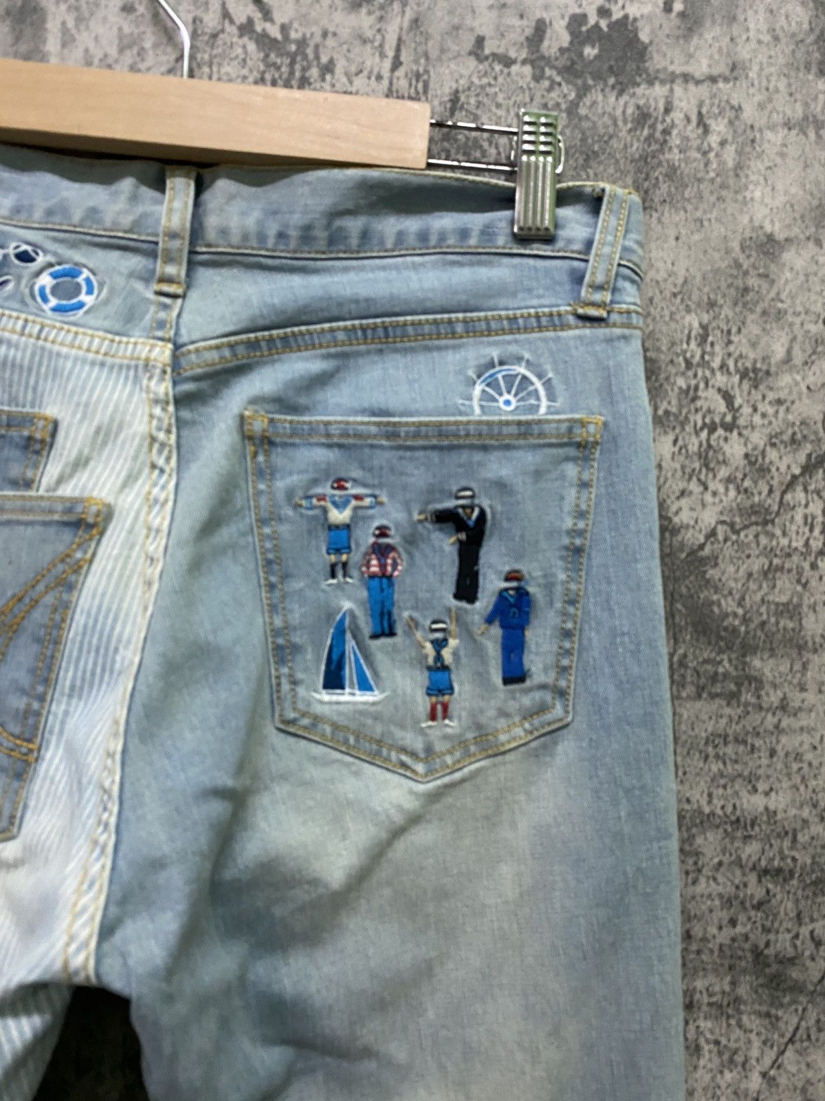 Designer × Japanese Brand Japan Unknown Brand Rare Design Hybrid And Embroidered Pants Size US 30 / EU 46 - 14 Thumbnail