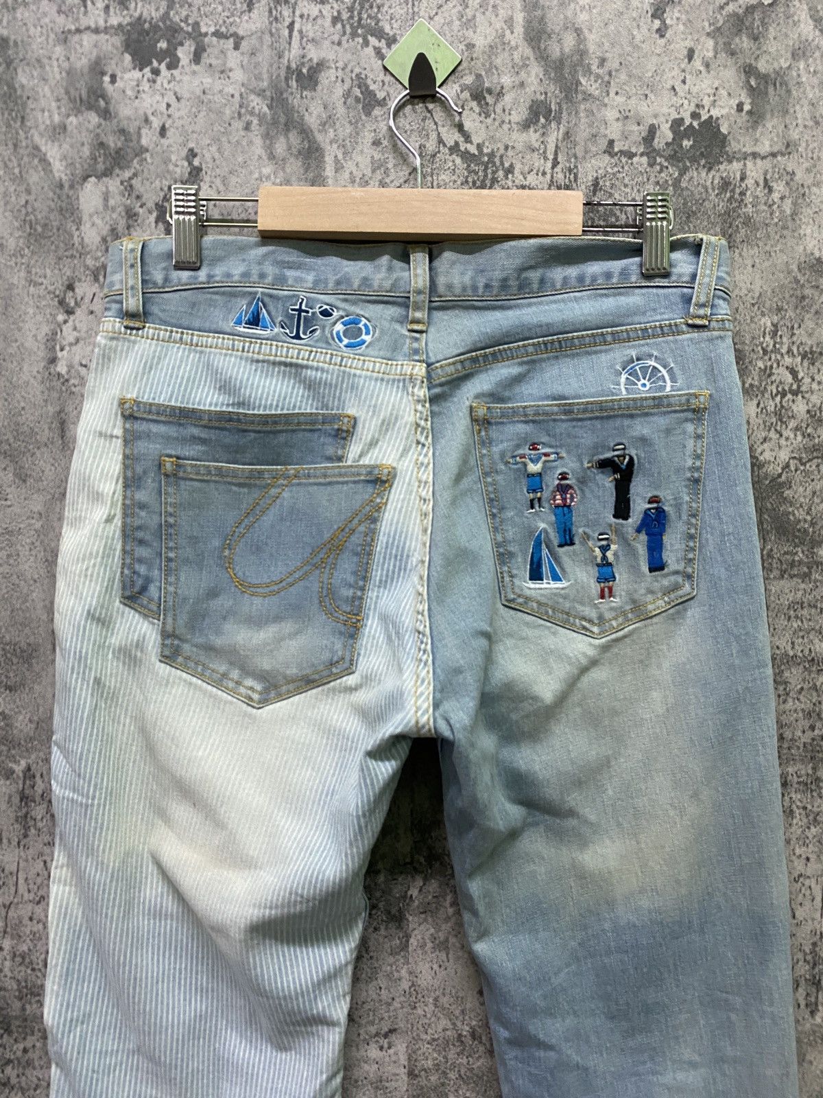 Designer × Japanese Brand Japan Unknown Brand Rare Design Hybrid And Embroidered Pants Size US 30 / EU 46 - 12 Thumbnail
