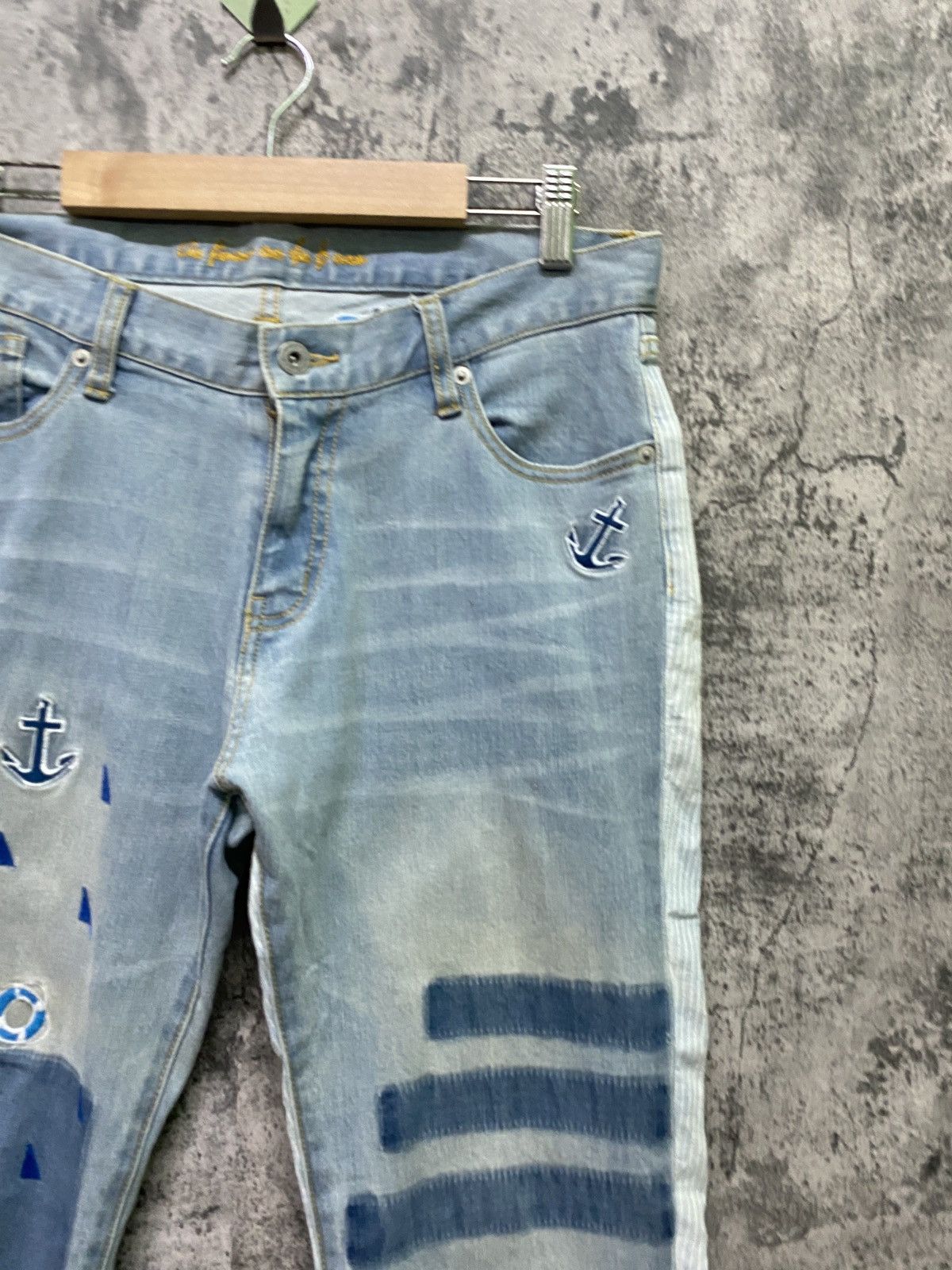 Designer × Japanese Brand Japan Unknown Brand Rare Design Hybrid And Embroidered Pants Size US 30 / EU 46 - 5 Thumbnail