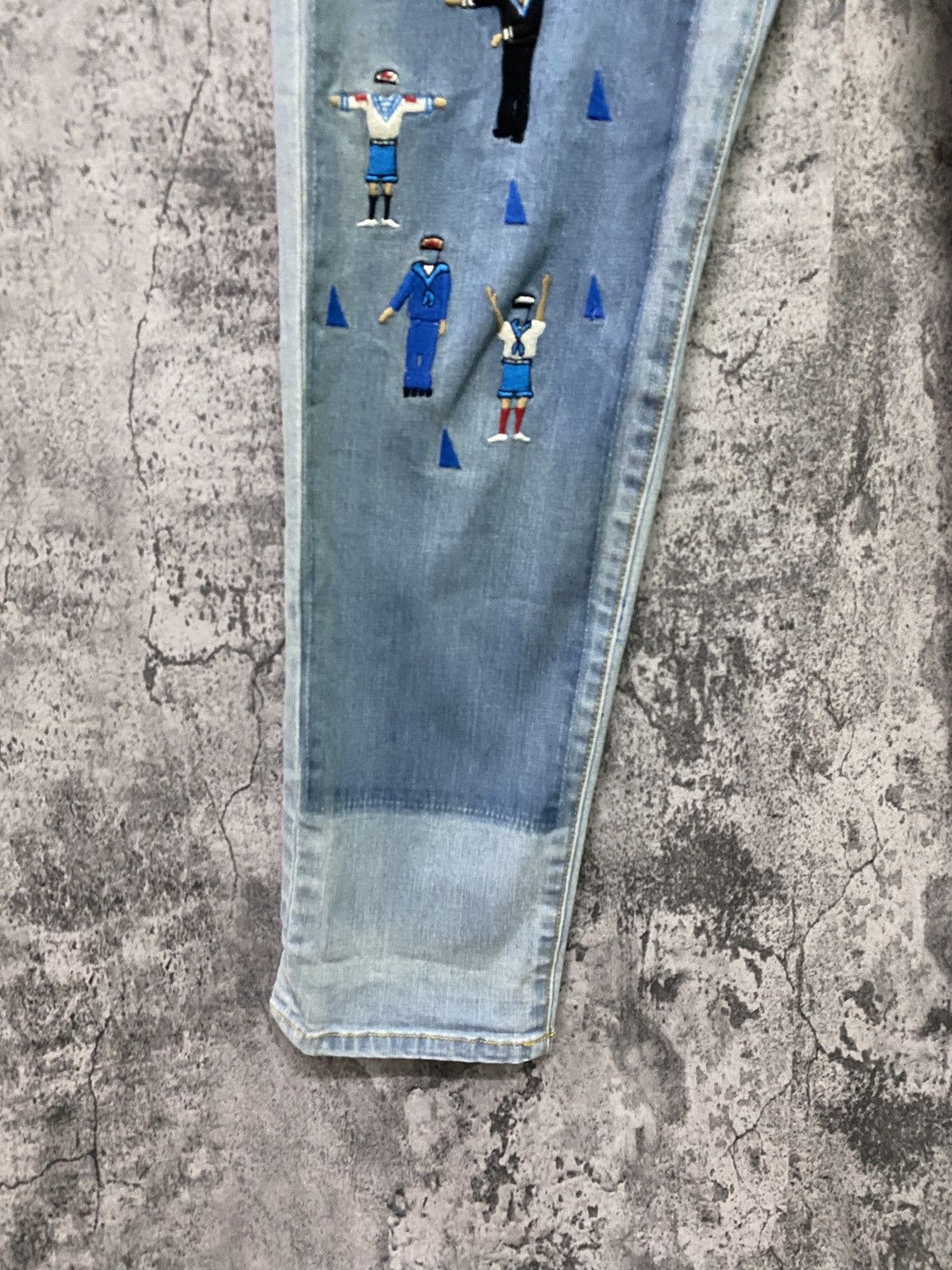 Designer × Japanese Brand Japan Unknown Brand Rare Design Hybrid And Embroidered Pants Size US 30 / EU 46 - 9 Thumbnail