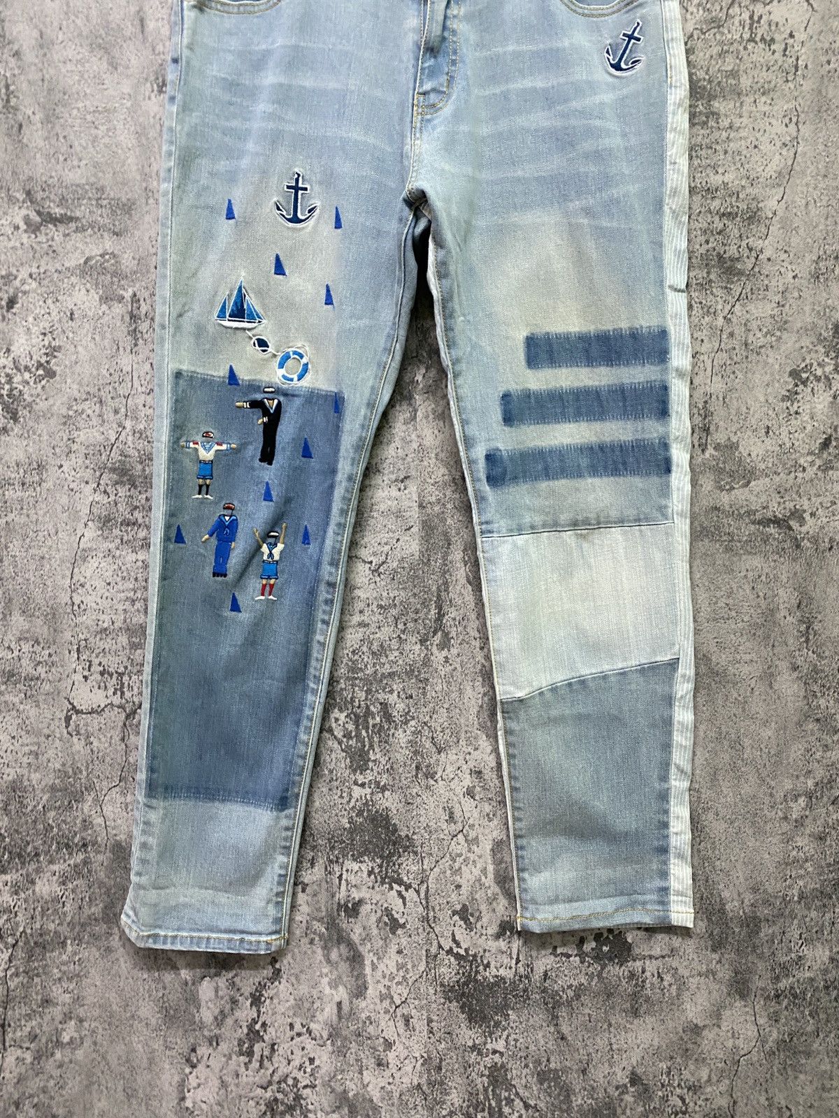Designer × Japanese Brand Japan Unknown Brand Rare Design Hybrid And Embroidered Pants Size US 30 / EU 46 - 10 Thumbnail