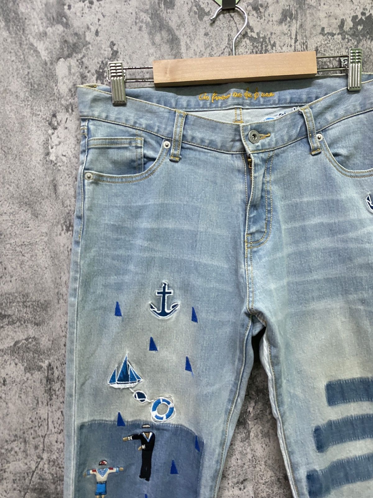 Designer × Japanese Brand Japan Unknown Brand Rare Design Hybrid And Embroidered Pants Size US 30 / EU 46 - 4 Thumbnail