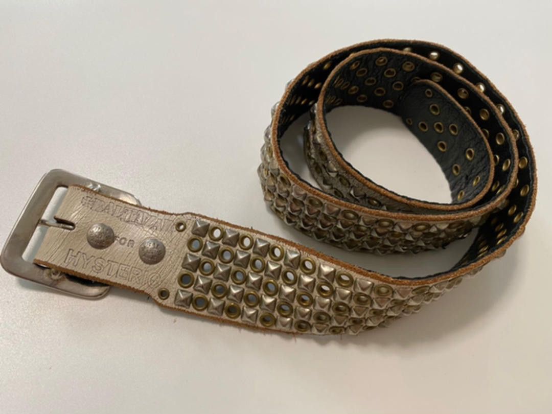 Hysteric Glamour Baltazar Studded Perforated Leather Belt Size ONE SIZE - 3 Thumbnail
