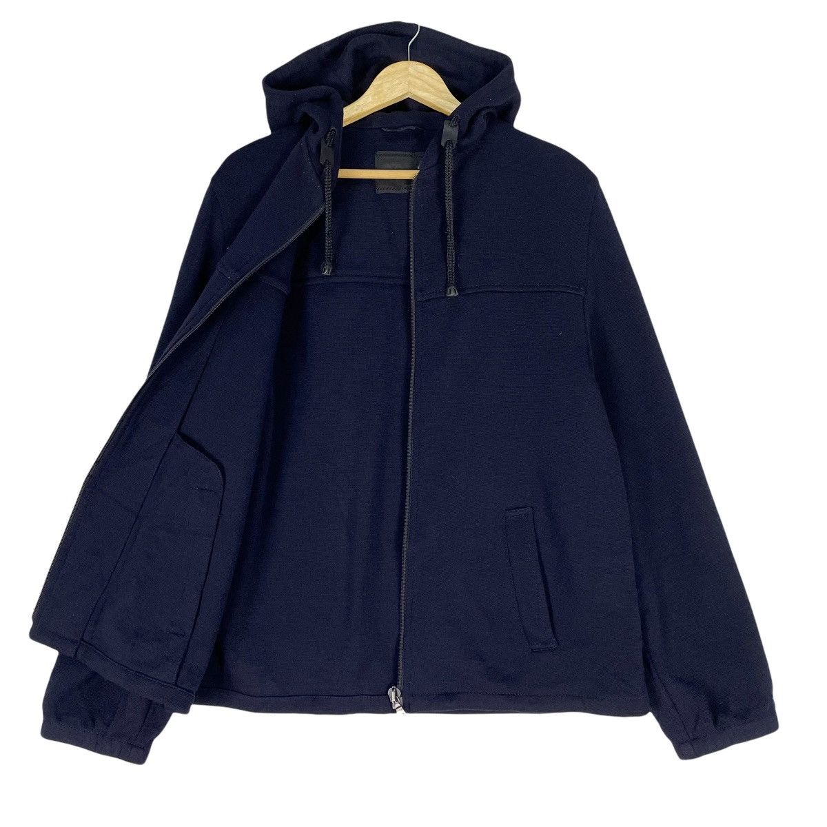 Prada ❄️PRADA Hoodie Wool Zipper Light Jacket Size US L / EU 52-54 / 3 - 1 Thumbnail