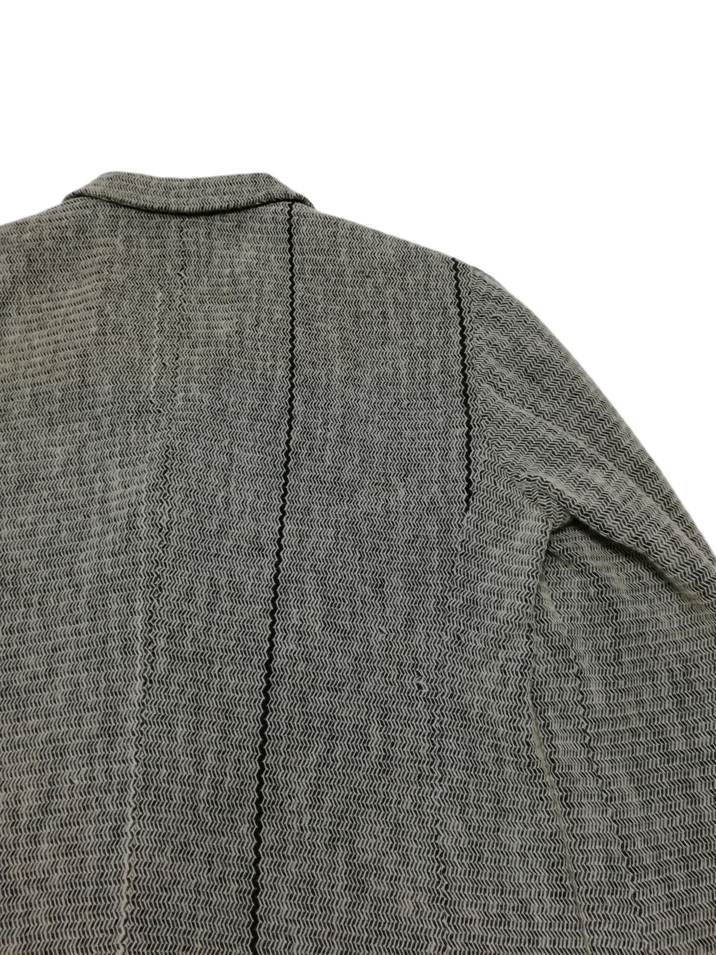 Issey Miyake 🔥DOPE Issey Miyake Wool Tweed Knit Distressed Blazers Coat Size US M / EU 48-50 / 2 - 20 Thumbnail
