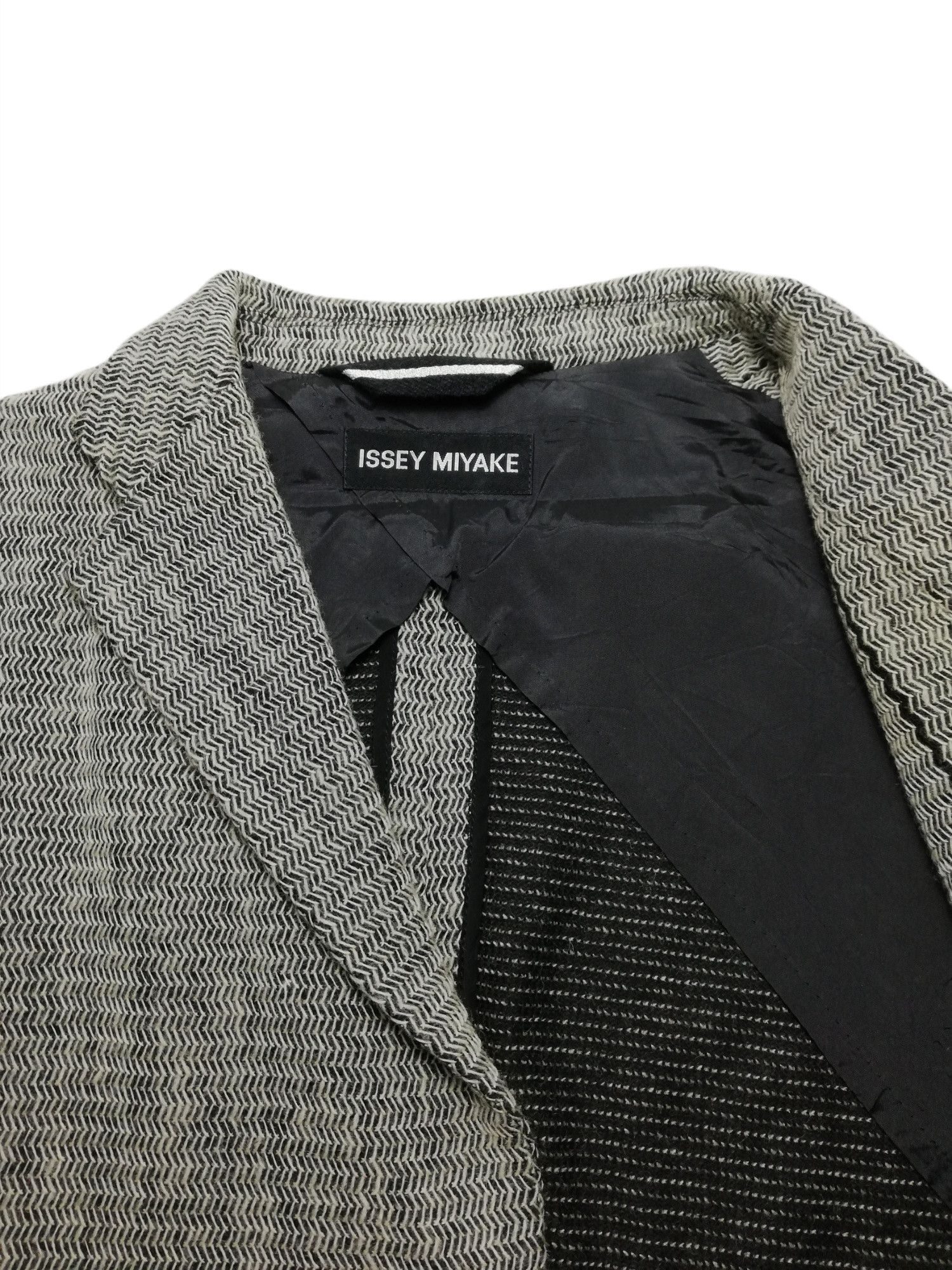 Issey Miyake 🔥DOPE Issey Miyake Wool Tweed Knit Distressed Blazers Coat Size US M / EU 48-50 / 2 - 8 Thumbnail