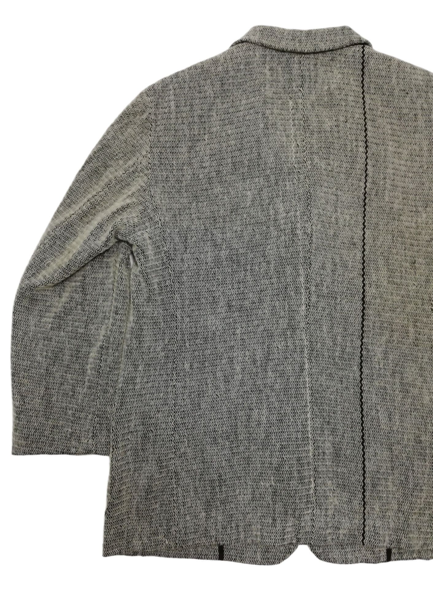Issey Miyake 🔥DOPE Issey Miyake Wool Tweed Knit Distressed Blazers Coat Size US M / EU 48-50 / 2 - 18 Thumbnail