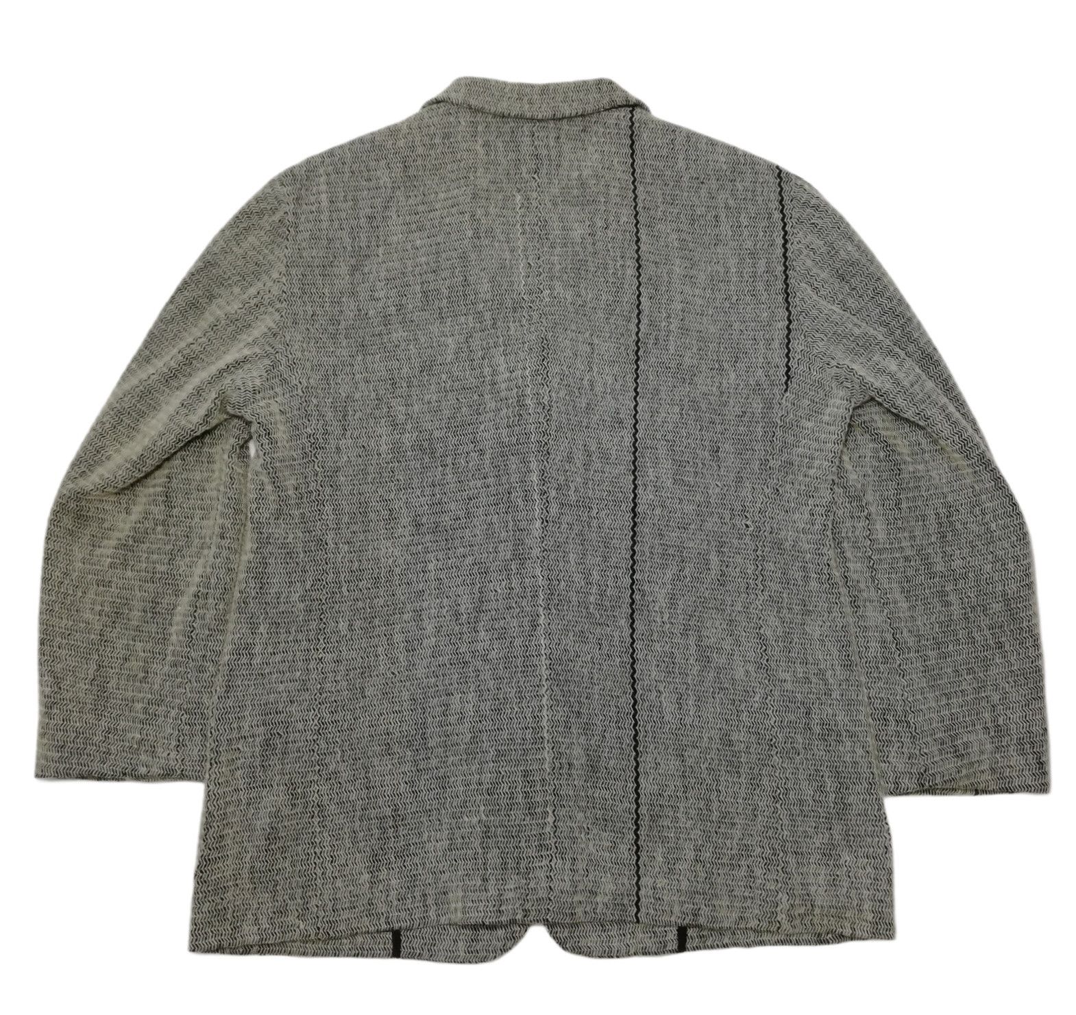 Issey Miyake 🔥DOPE Issey Miyake Wool Tweed Knit Distressed Blazers Coat Size US M / EU 48-50 / 2 - 17 Thumbnail