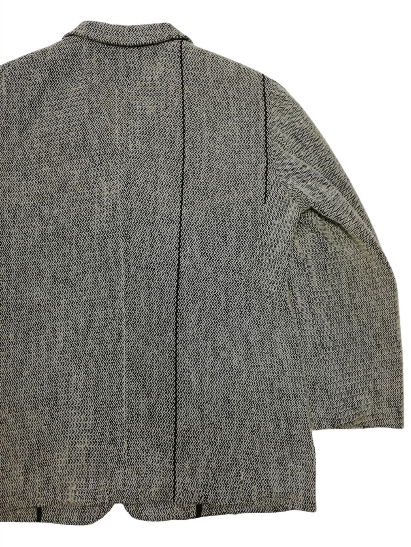 Issey Miyake 🔥DOPE Issey Miyake Wool Tweed Knit Distressed Blazers Coat Size US M / EU 48-50 / 2 - 19 Thumbnail