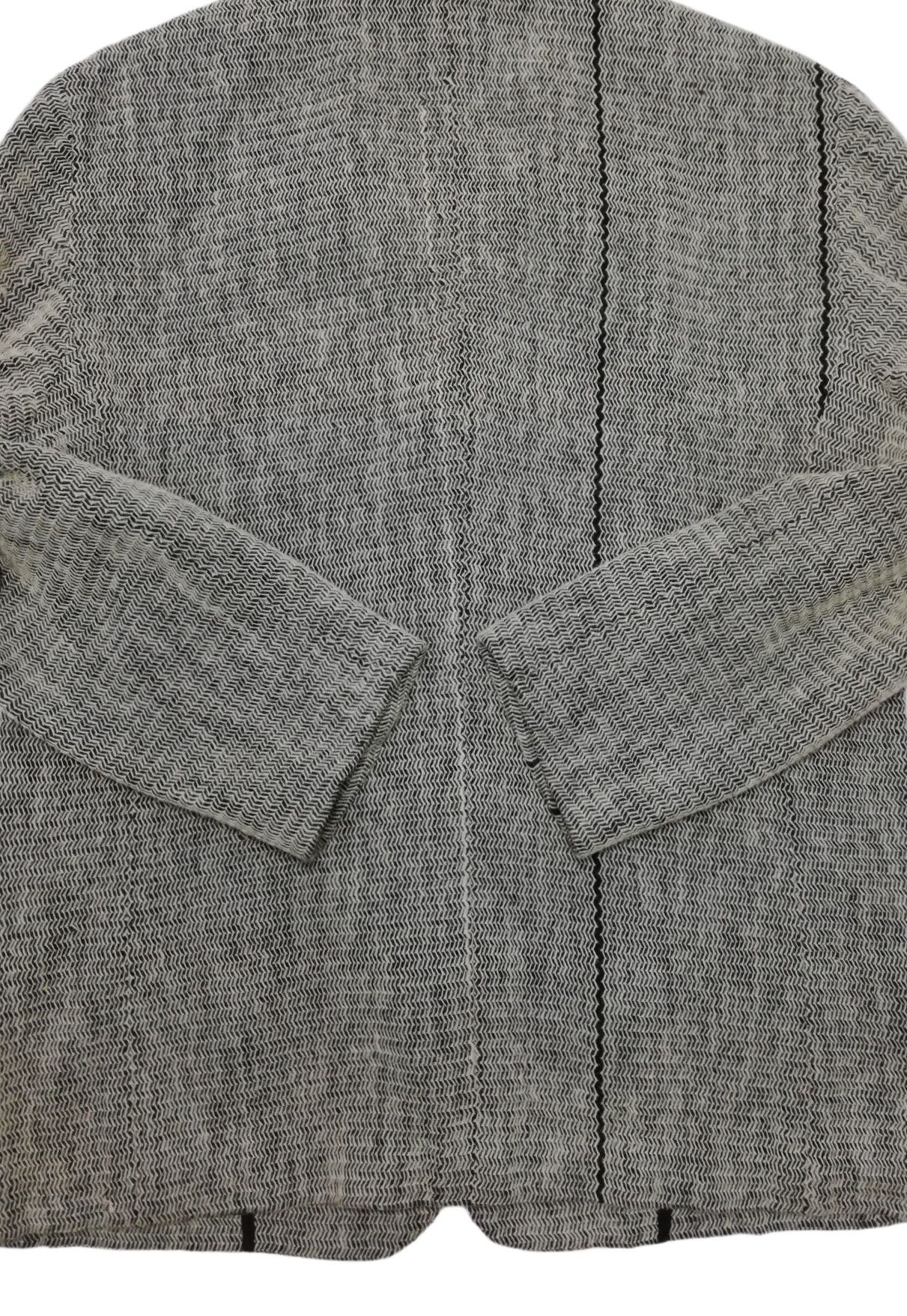 Issey Miyake 🔥DOPE Issey Miyake Wool Tweed Knit Distressed Blazers Coat Size US M / EU 48-50 / 2 - 22 Thumbnail