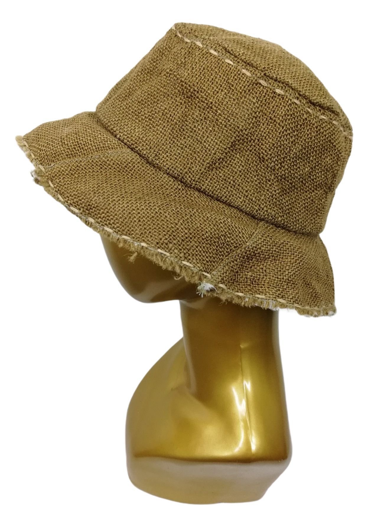 Art Comes First × Japanese Brand 🔥SUMMER SALE Iconic Hemp Summer Boro Bucket Hat🔥 Size ONE SIZE - 2 Thumbnail