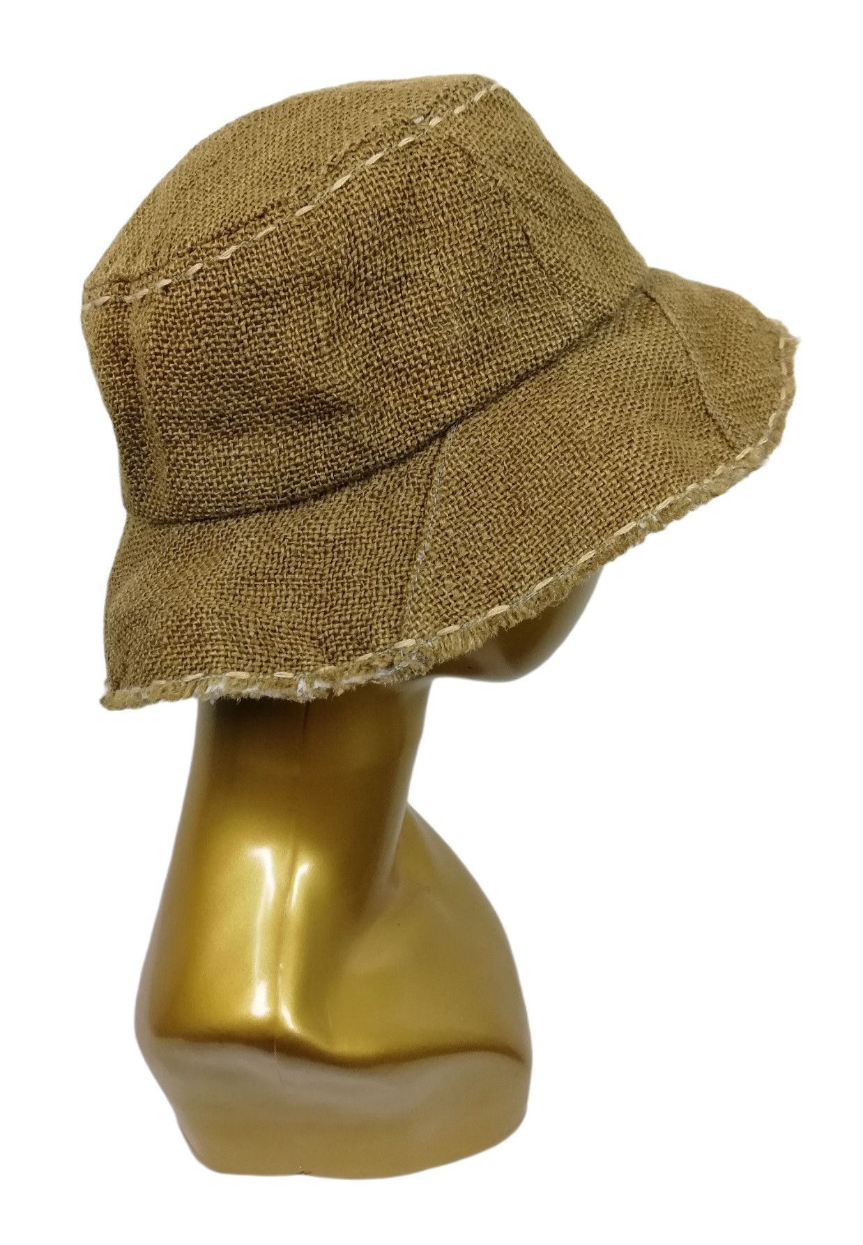 Art Comes First × Japanese Brand 🔥SUMMER SALE Iconic Hemp Summer Boro Bucket Hat🔥 Size ONE SIZE - 6 Thumbnail