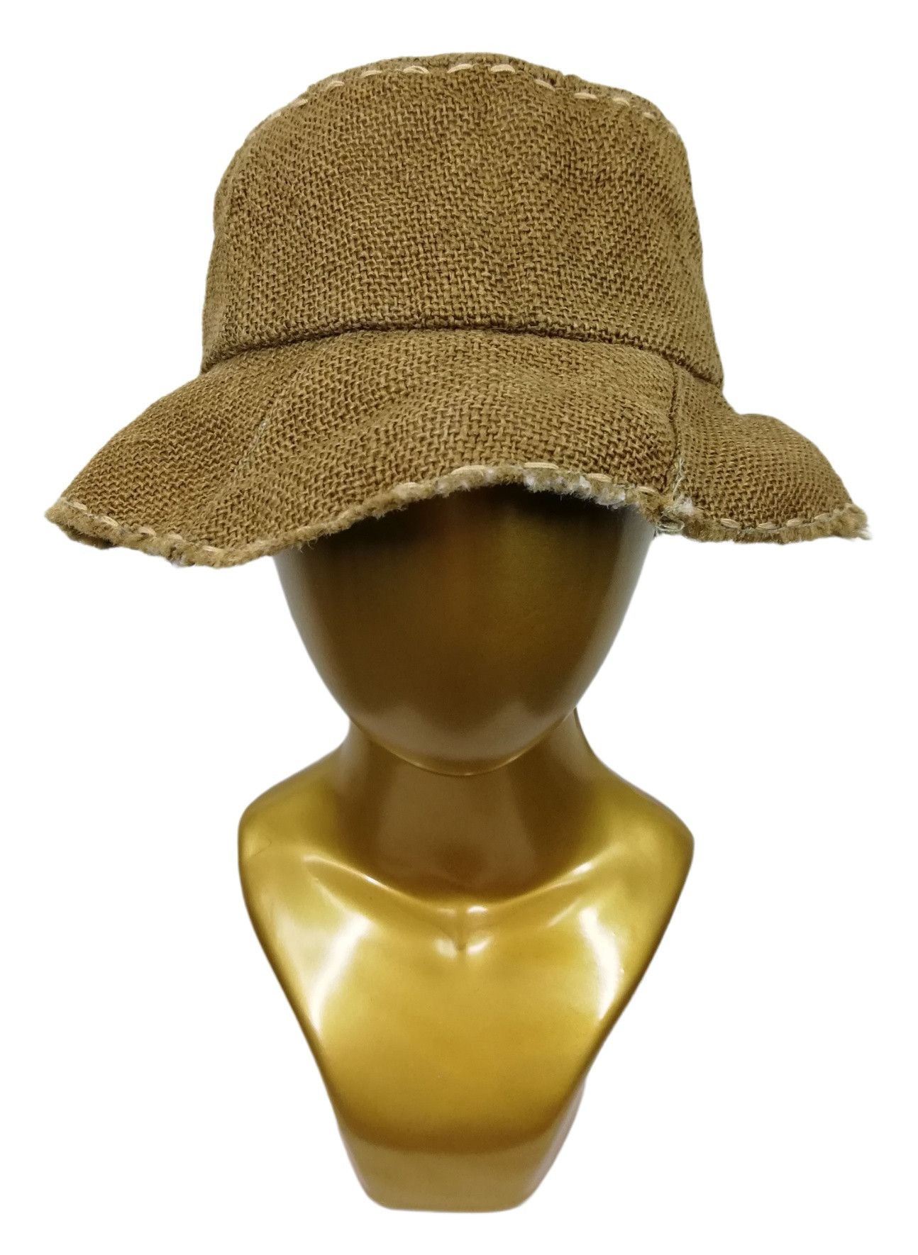 Art Comes First × Japanese Brand 🔥SUMMER SALE Iconic Hemp Summer Boro Bucket Hat🔥 Size ONE SIZE - 8 Thumbnail