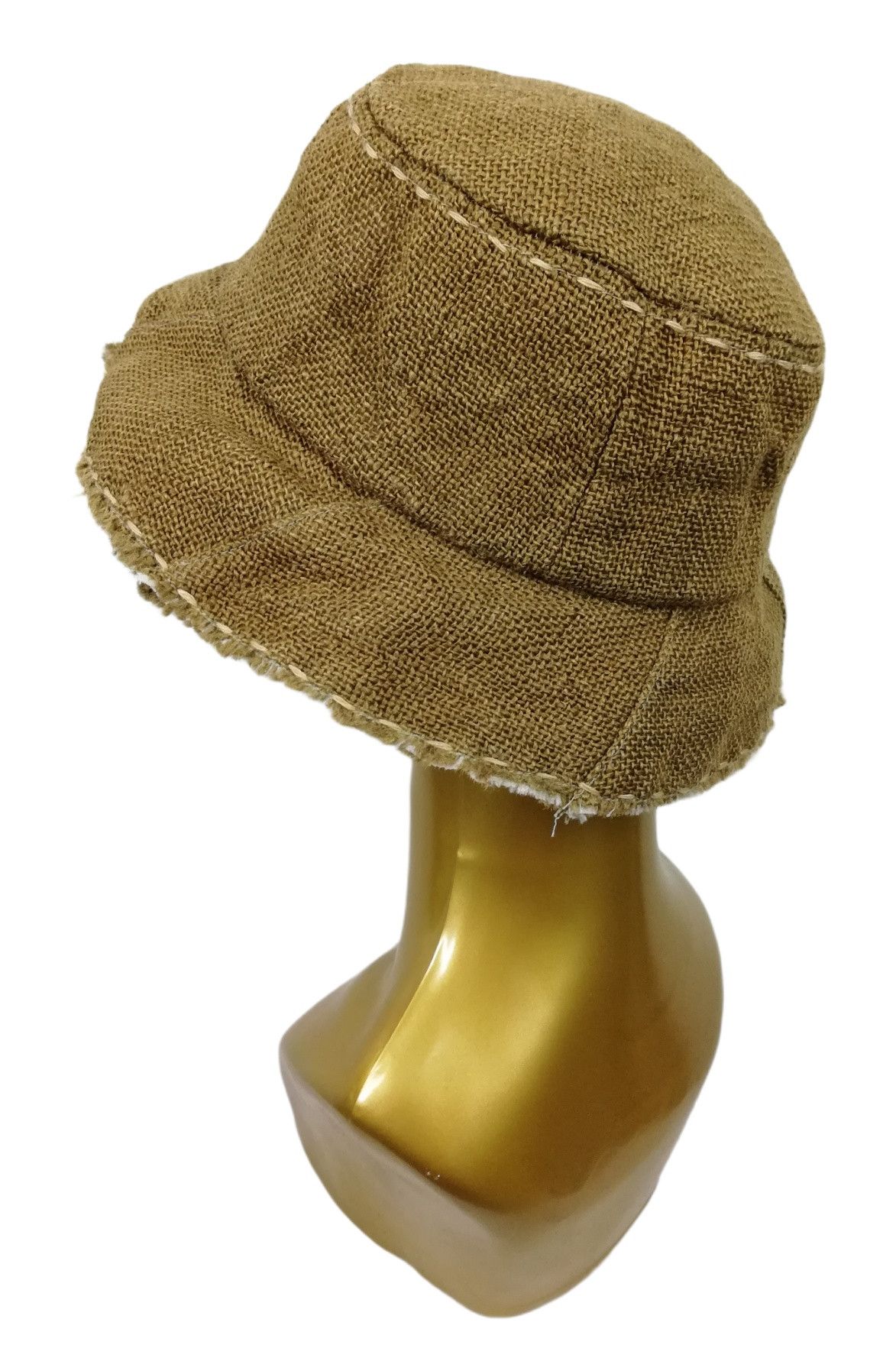 Art Comes First × Japanese Brand 🔥SUMMER SALE Iconic Hemp Summer Boro Bucket Hat🔥 Size ONE SIZE - 3 Thumbnail
