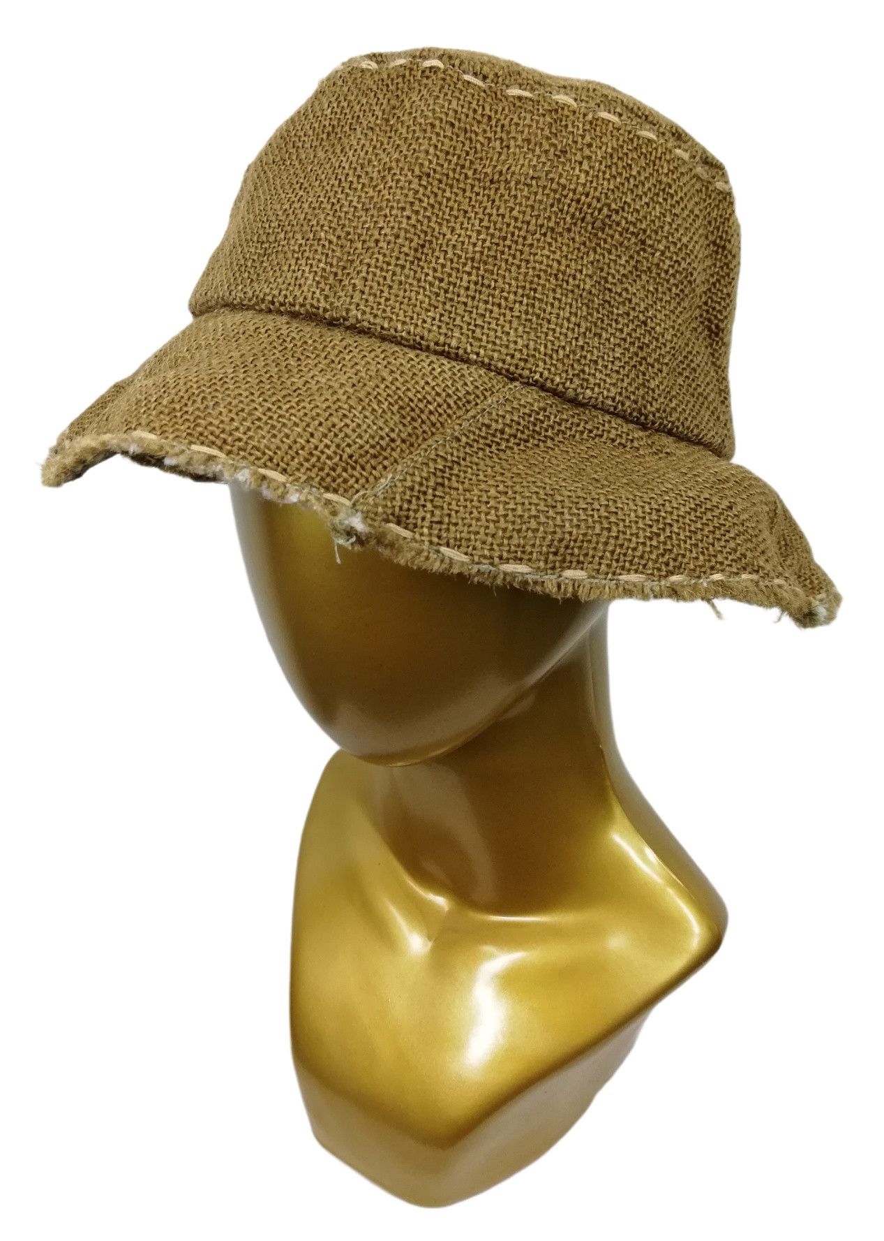 Art Comes First × Japanese Brand 🔥SUMMER SALE Iconic Hemp Summer Boro Bucket Hat🔥 Size ONE SIZE - 1 Thumbnail