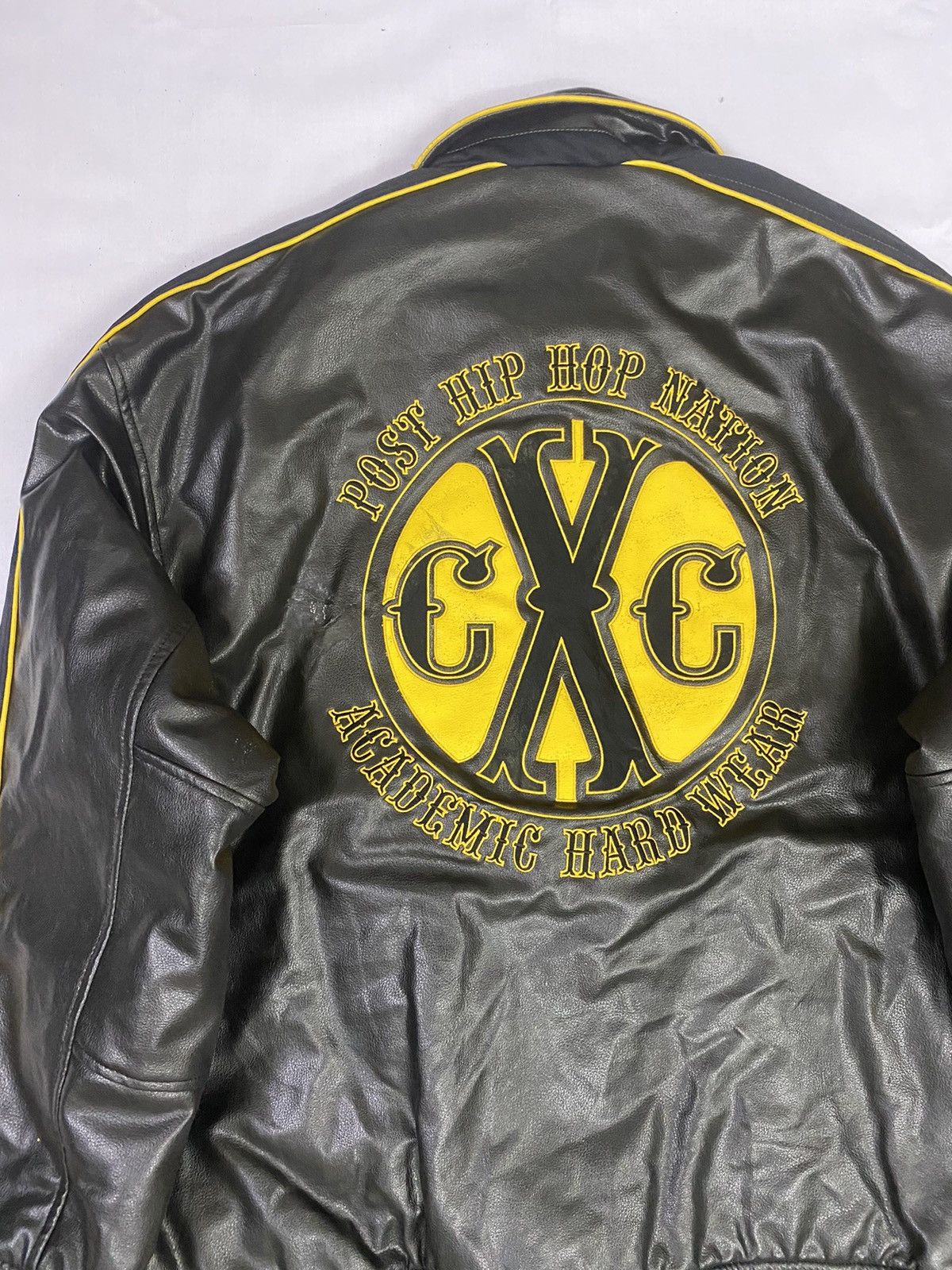Cross Colours × Vintage Rare‼️Vintage Cross Colours PVC Varsity Jacket Size US XXL / EU 58 / 5 - 6 Thumbnail