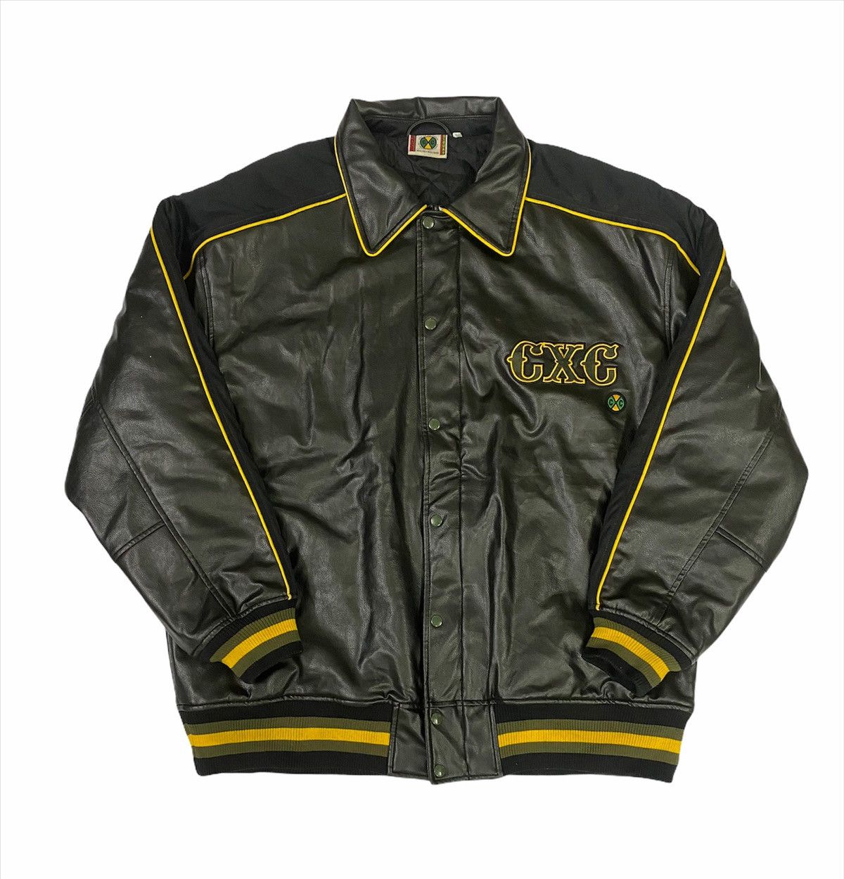 Cross Colours × Vintage Rare‼️Vintage Cross Colours PVC Varsity Jacket Size US XXL / EU 58 / 5 - 3 Thumbnail
