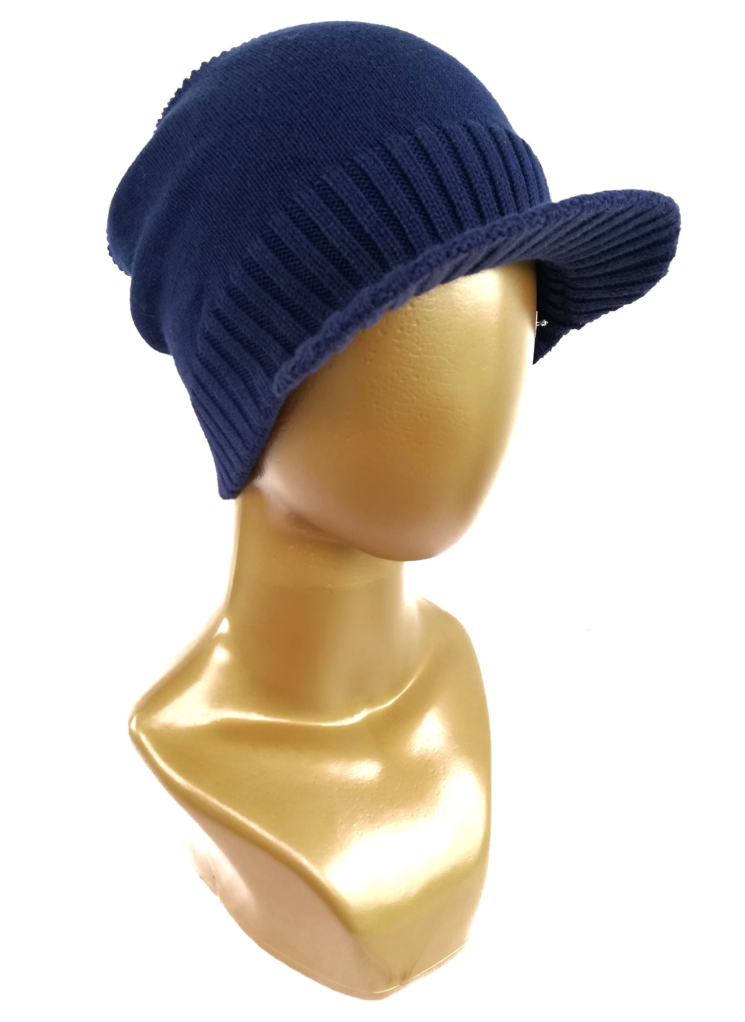 Kangol 🔥Kangol Blue Ribbed Peaked Beanie Hat Cap Cotton🔥 Size ONE SIZE - 17 Thumbnail