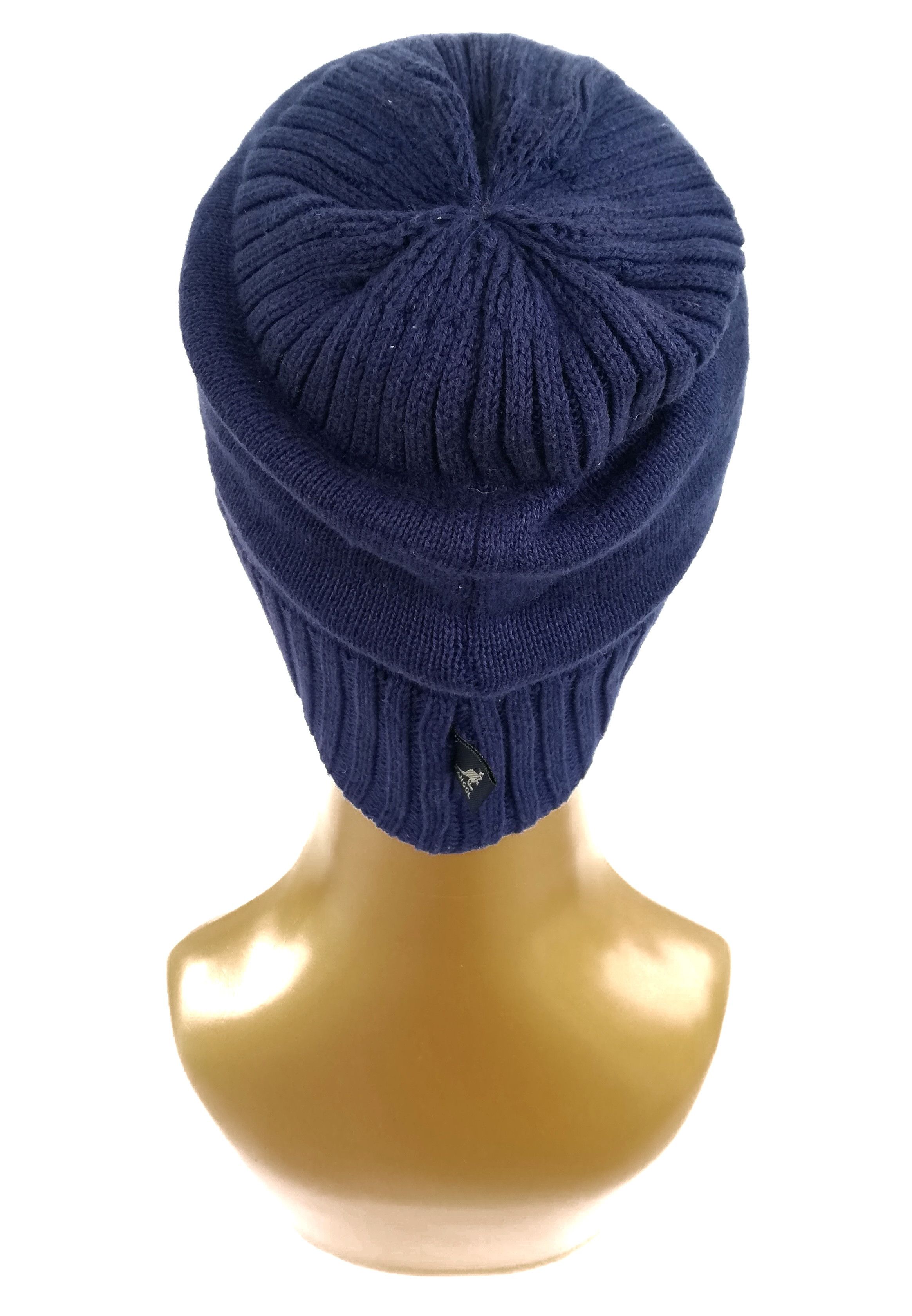Kangol 🔥Kangol Blue Ribbed Peaked Beanie Hat Cap Cotton🔥 Size ONE SIZE - 5 Thumbnail