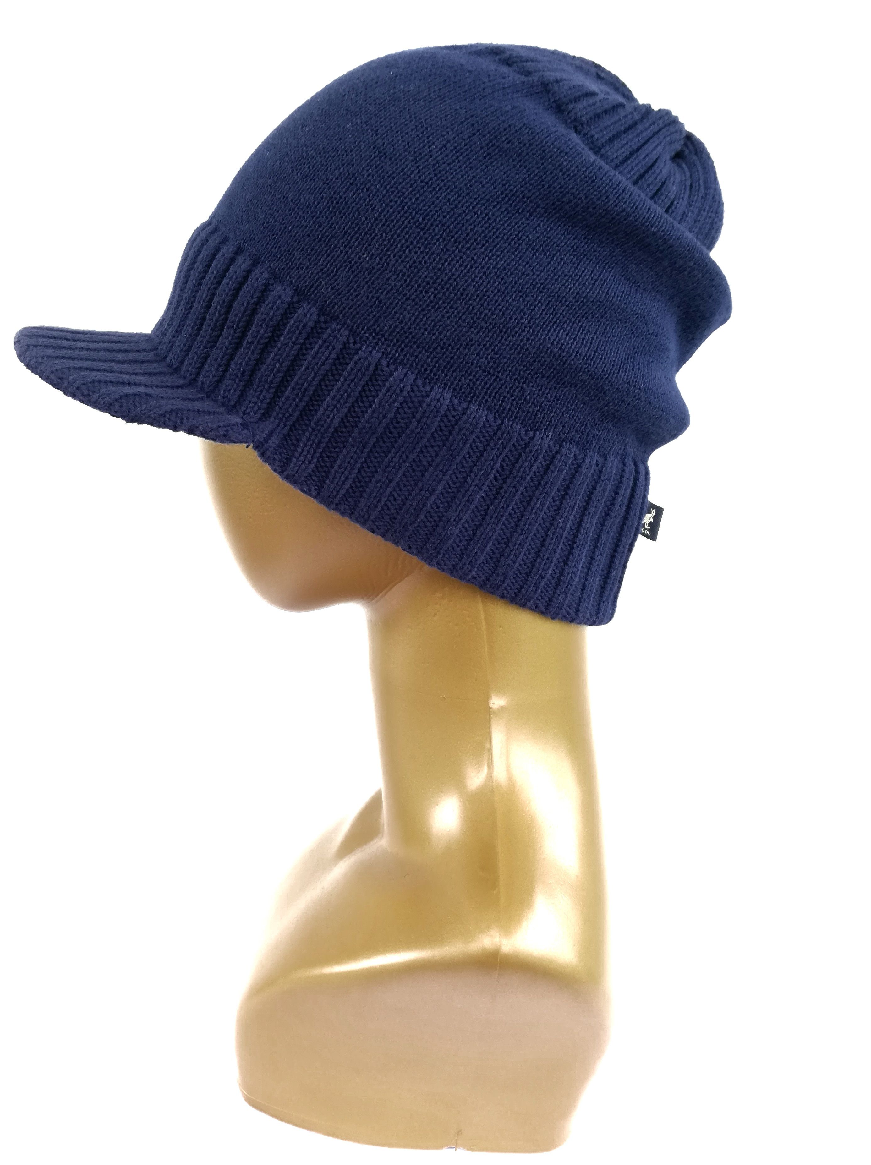 Kangol 🔥Kangol Blue Ribbed Peaked Beanie Hat Cap Cotton🔥 Size ONE SIZE - 8 Thumbnail