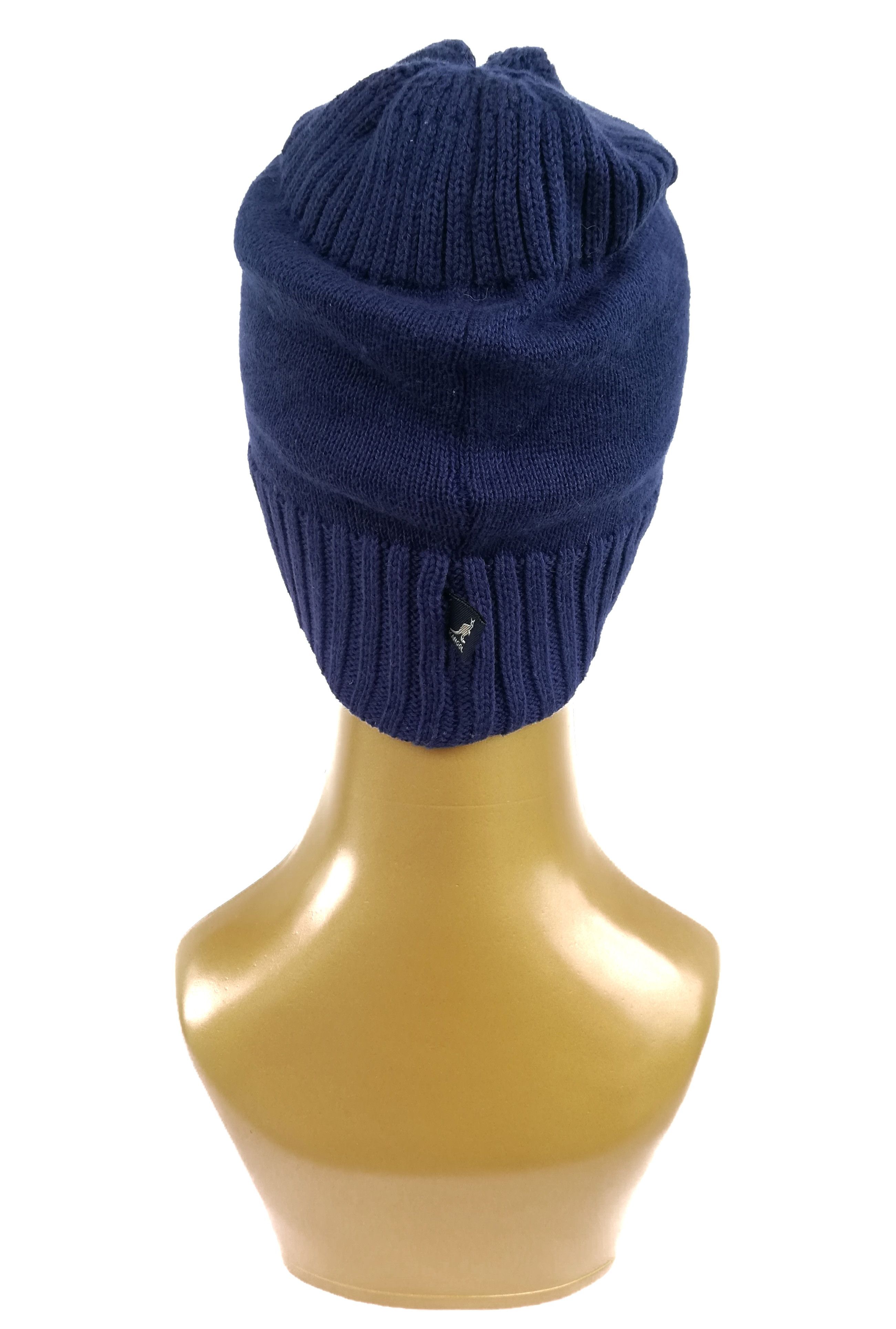 Kangol 🔥Kangol Blue Ribbed Peaked Beanie Hat Cap Cotton🔥 Size ONE SIZE - 4 Thumbnail