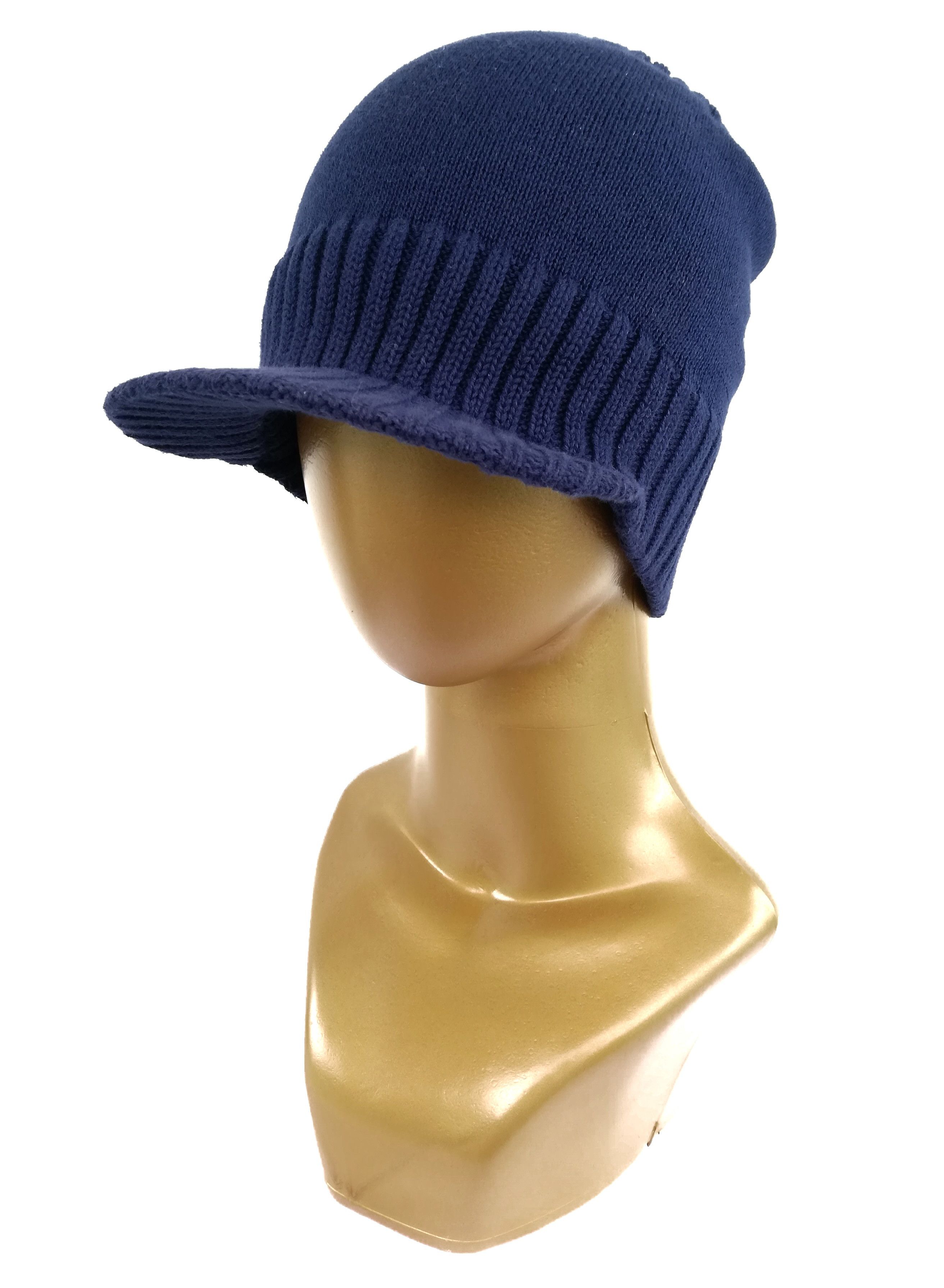 Kangol 🔥Kangol Blue Ribbed Peaked Beanie Hat Cap Cotton🔥 Size ONE SIZE - 9 Thumbnail