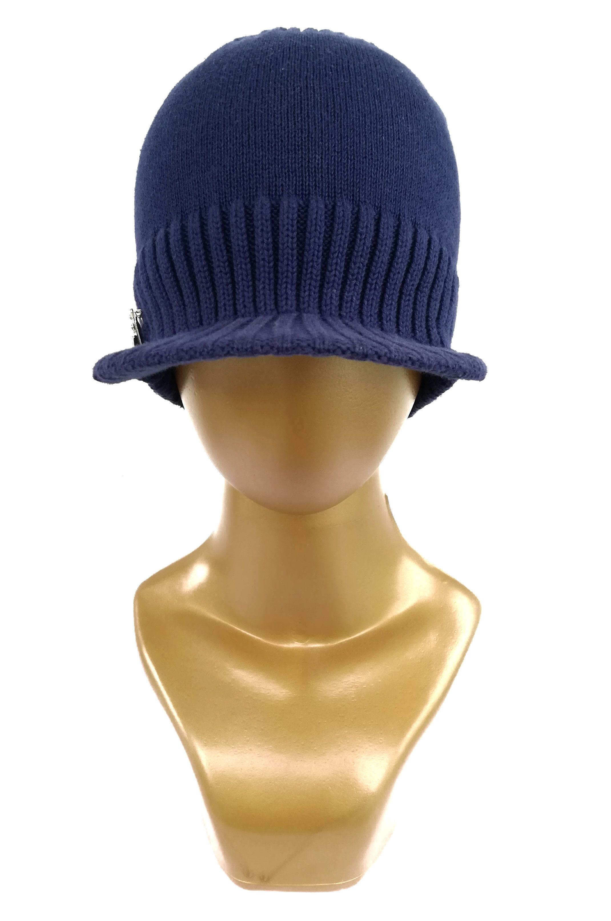 Kangol 🔥Kangol Blue Ribbed Peaked Beanie Hat Cap Cotton🔥 Size ONE SIZE - 10 Thumbnail