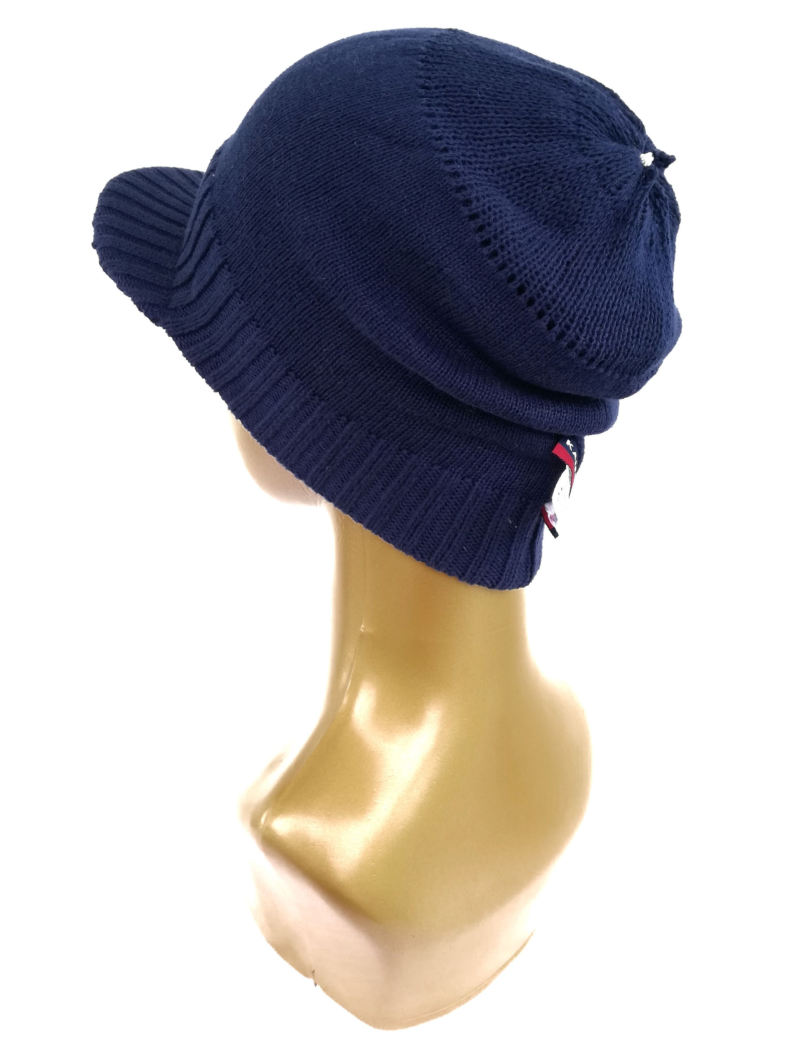 Kangol 🔥Kangol Blue Ribbed Peaked Beanie Hat Cap Cotton🔥 Size ONE SIZE - 15 Thumbnail