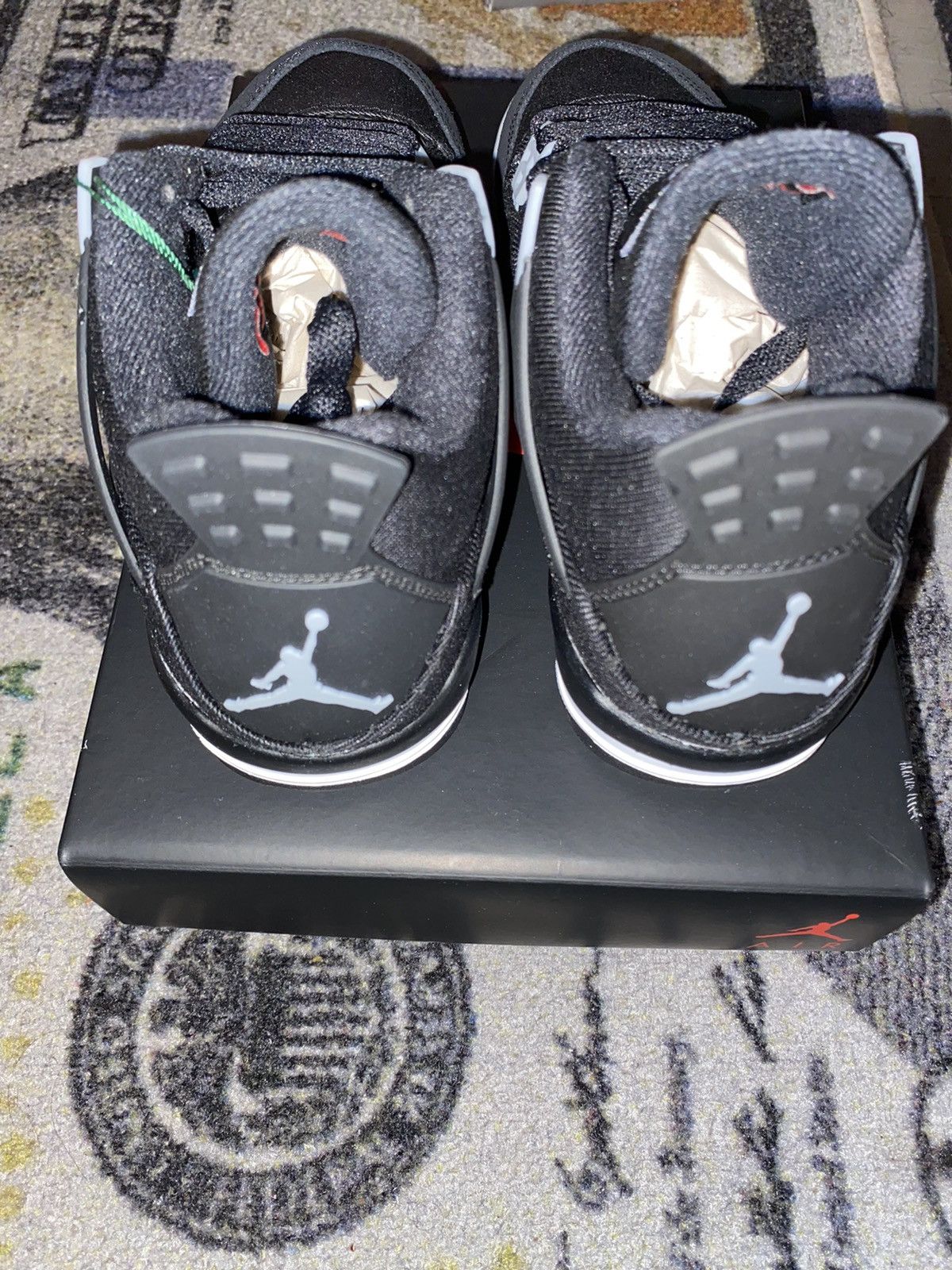 Jordan 4 Retro Black Canvas (Grade School 6.5Y)