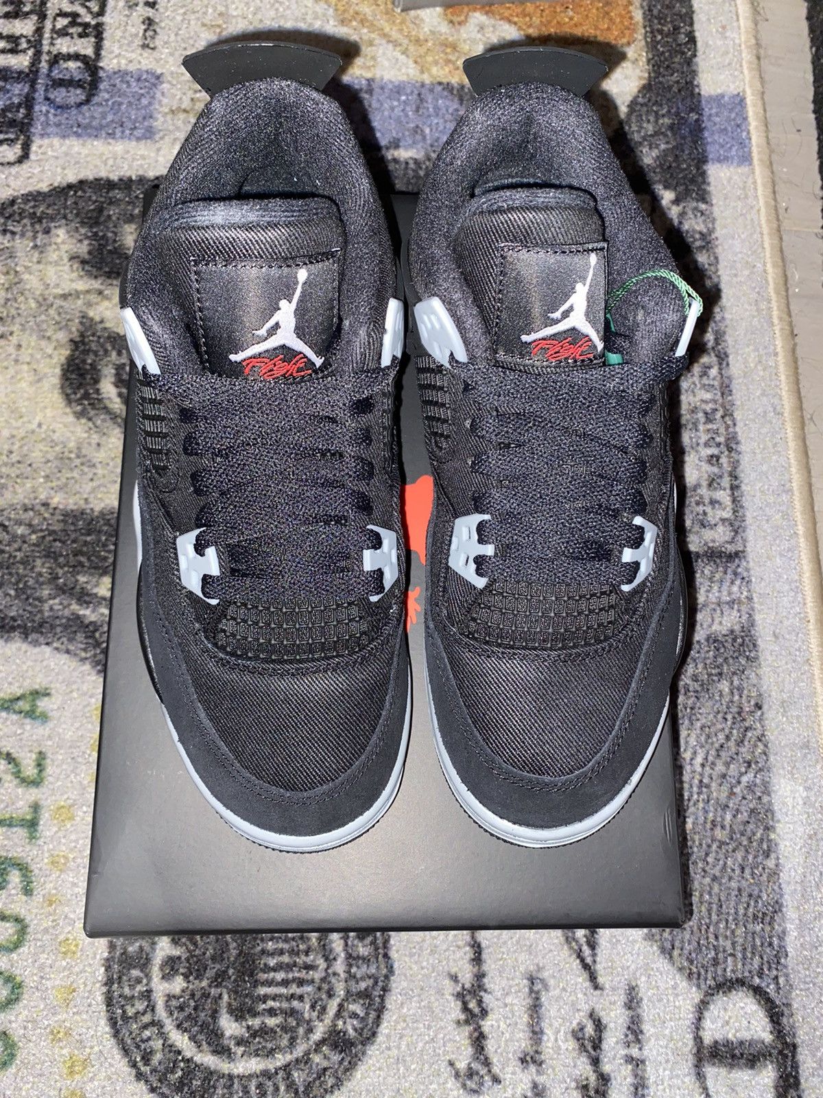 Jordan 4 Retro Black Canvas (Grade School 6.5Y)