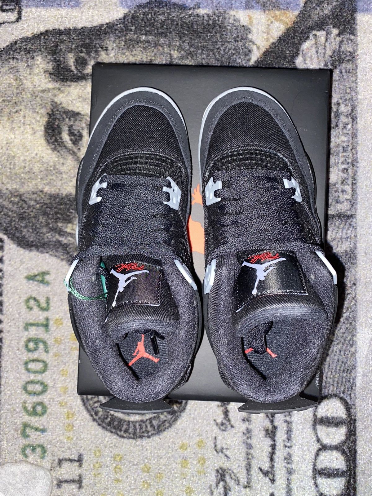 Jordan 4 Retro Black Canvas (Grade School 6.5Y)