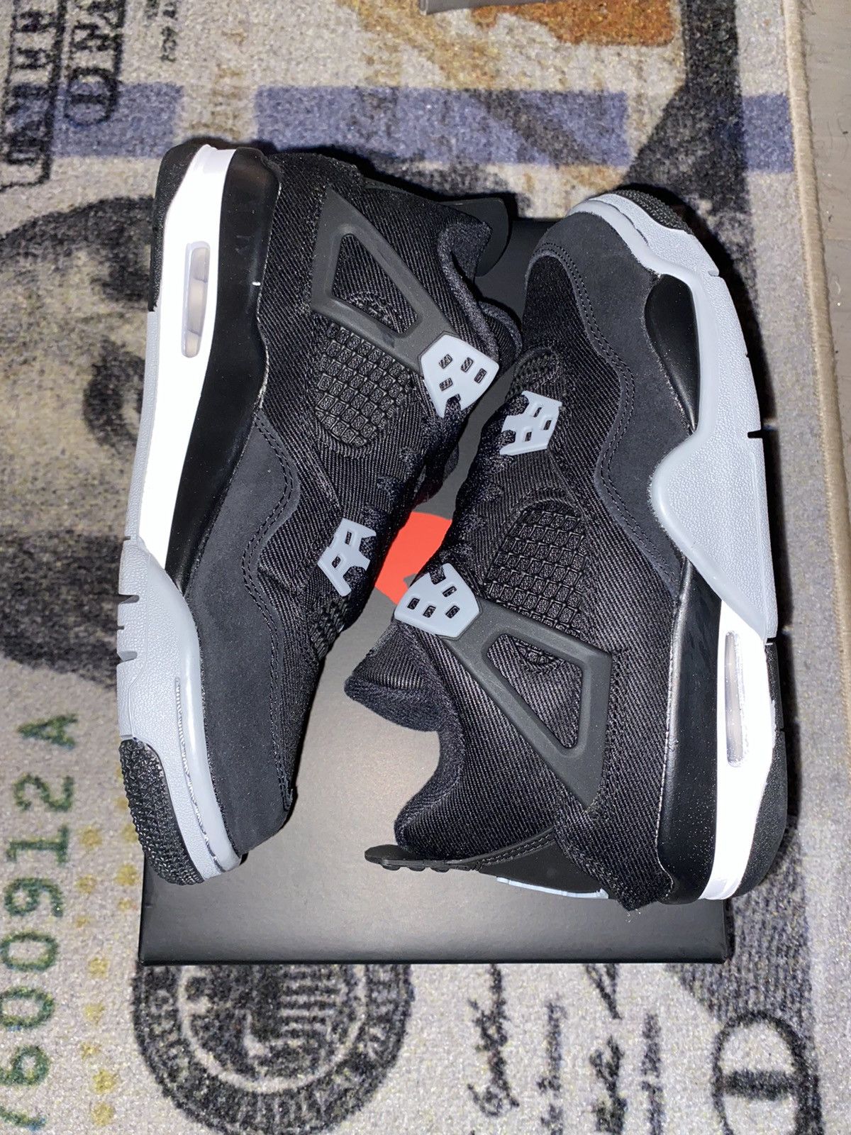 Jordan 4 Retro Black Canvas (Grade School 6.5Y)
