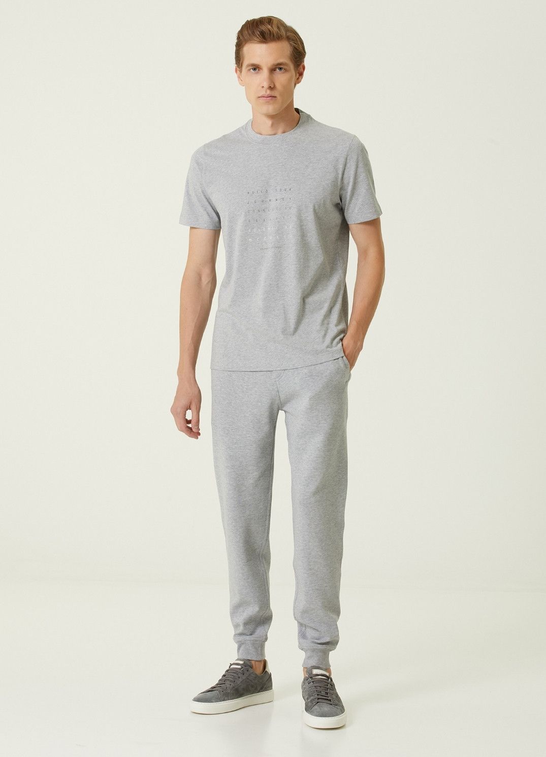 Brunello Cucinelli BRUNELLO CUCINELLI gray regular fit t-shirt Medium / 50 EU Size US M / EU 48-50 / 2 - 2 Thumbnail