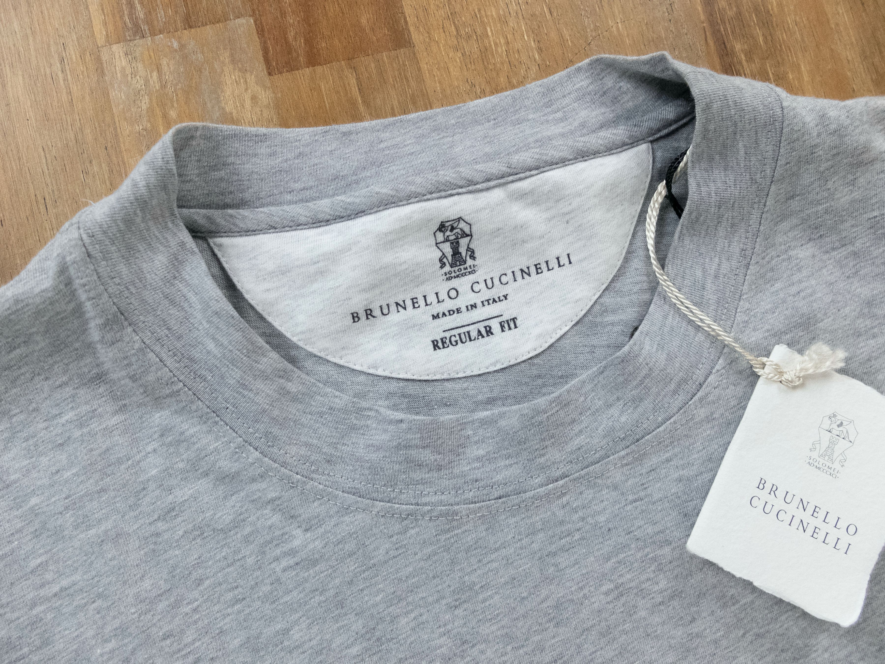 Brunello Cucinelli BRUNELLO CUCINELLI gray regular fit t-shirt Medium / 50 EU Size US M / EU 48-50 / 2 - 5 Thumbnail