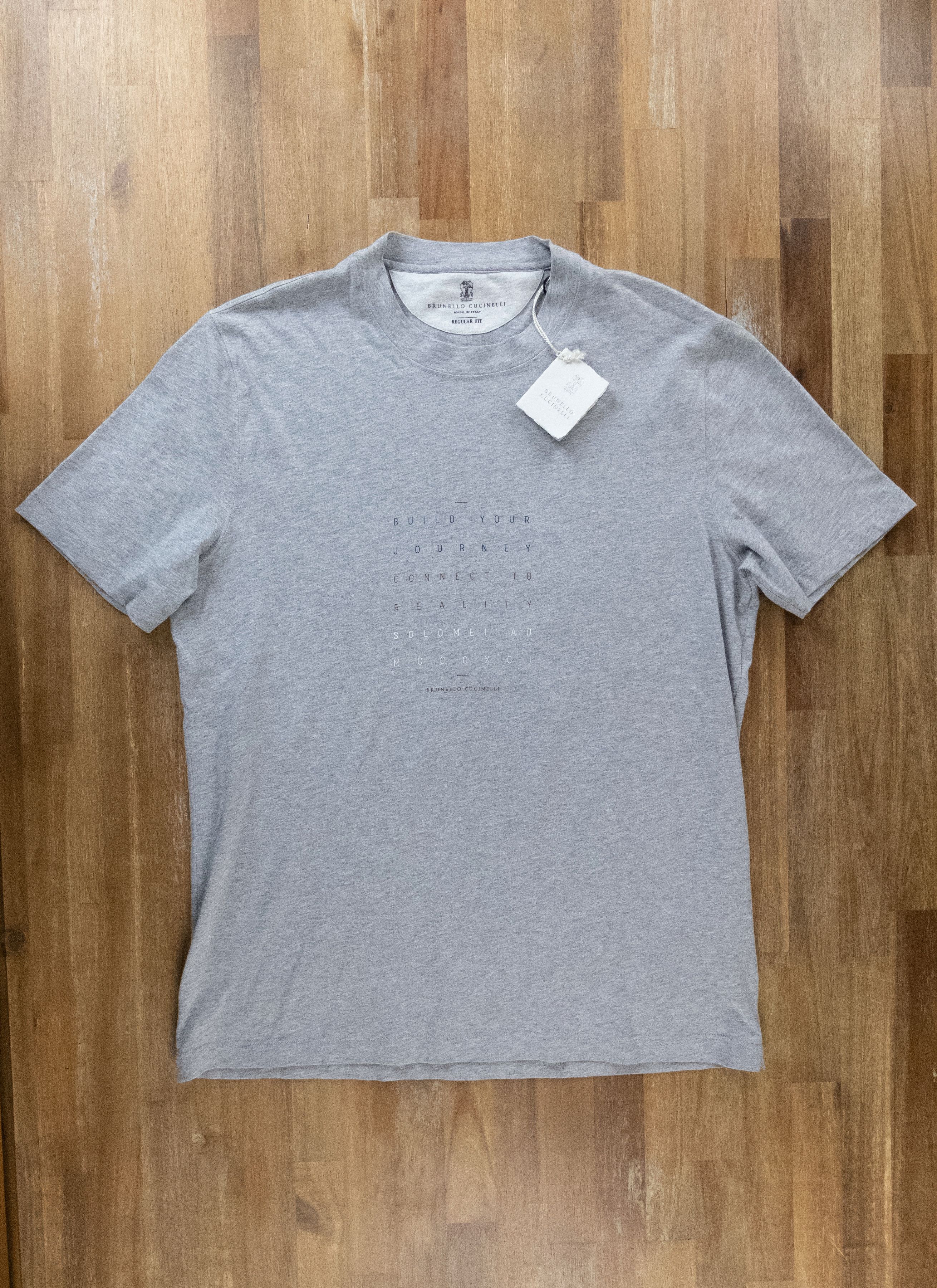 Brunello Cucinelli BRUNELLO CUCINELLI gray regular fit t-shirt Medium / 50 EU Size US M / EU 48-50 / 2 - 4 Thumbnail