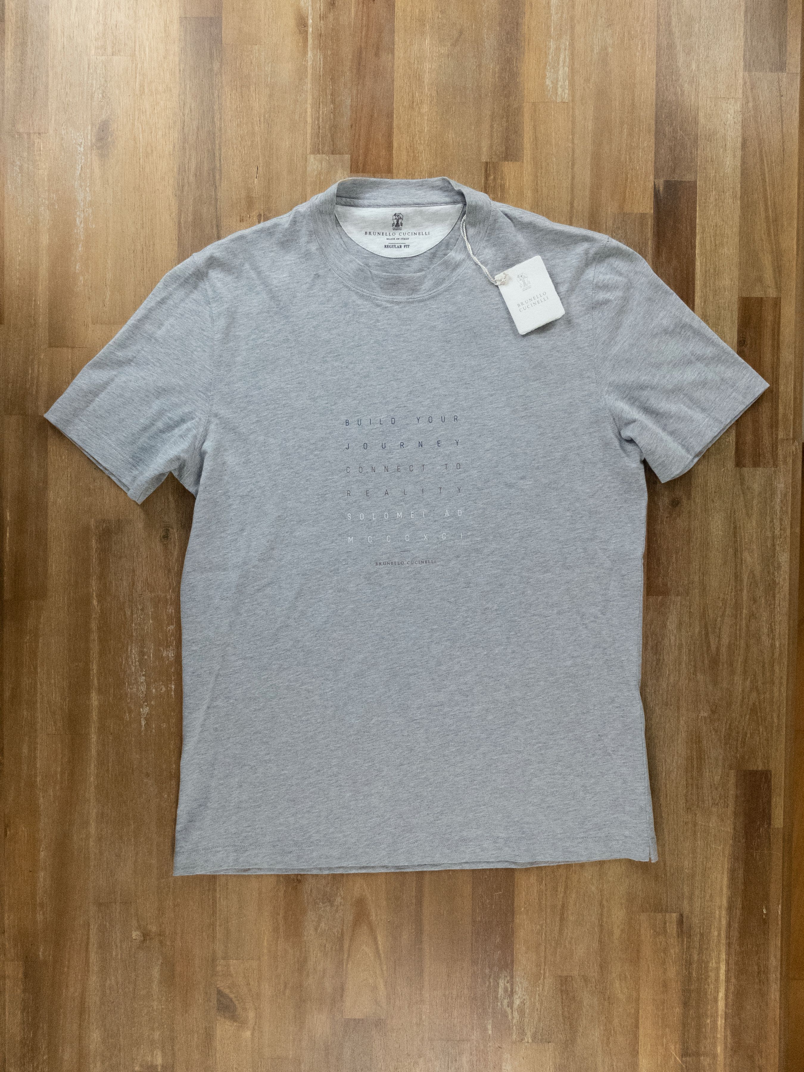 Brunello Cucinelli BRUNELLO CUCINELLI gray regular fit t-shirt - Small / 48 EU Size US S / EU 44-46 / 1 - 4 Thumbnail