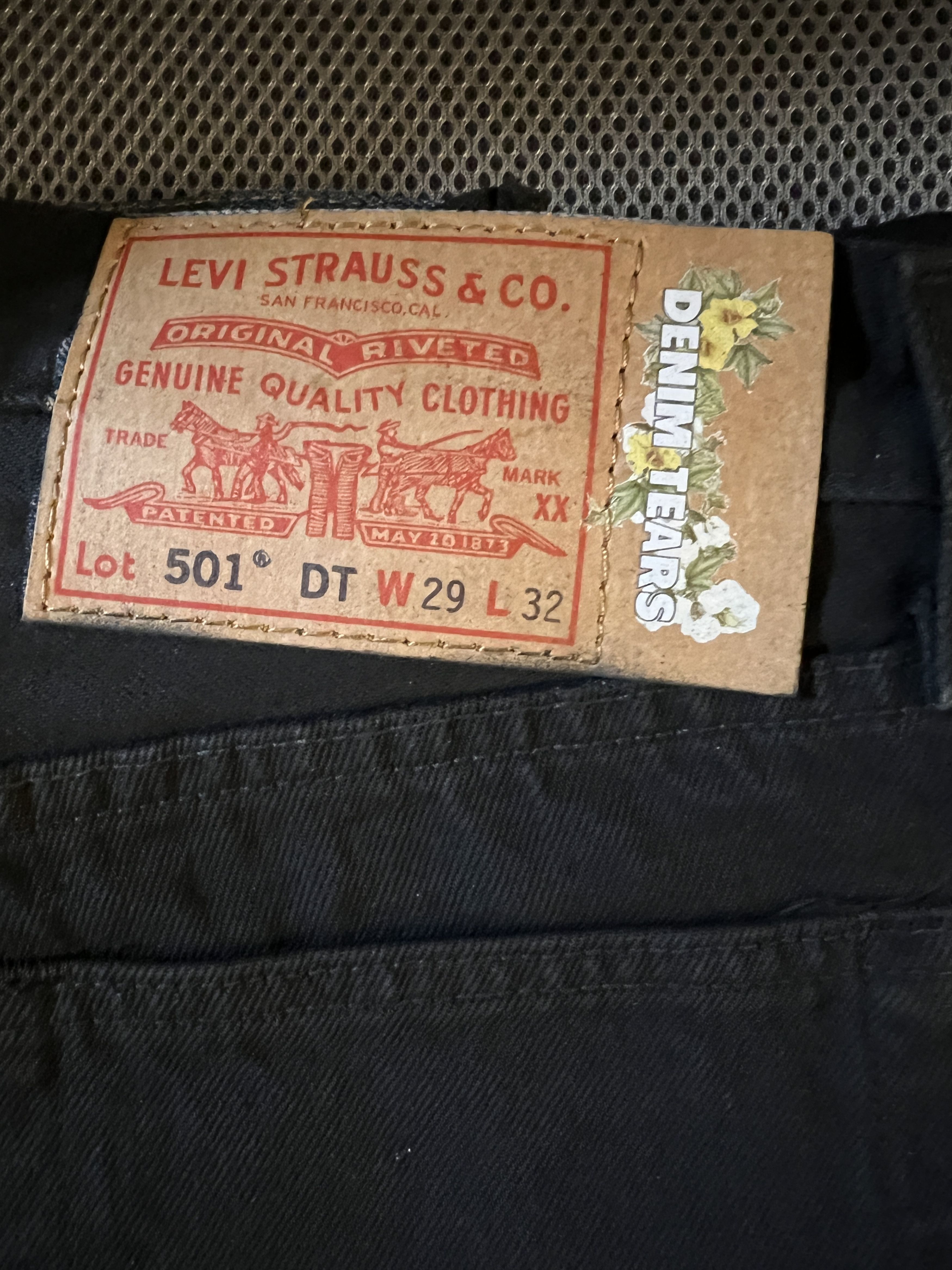 DENIM TEARS × Levi's New Denim Tears 501 Levi's Cotton Wreath Jeans Red Clay Size US 29 - 3 Thumbnail