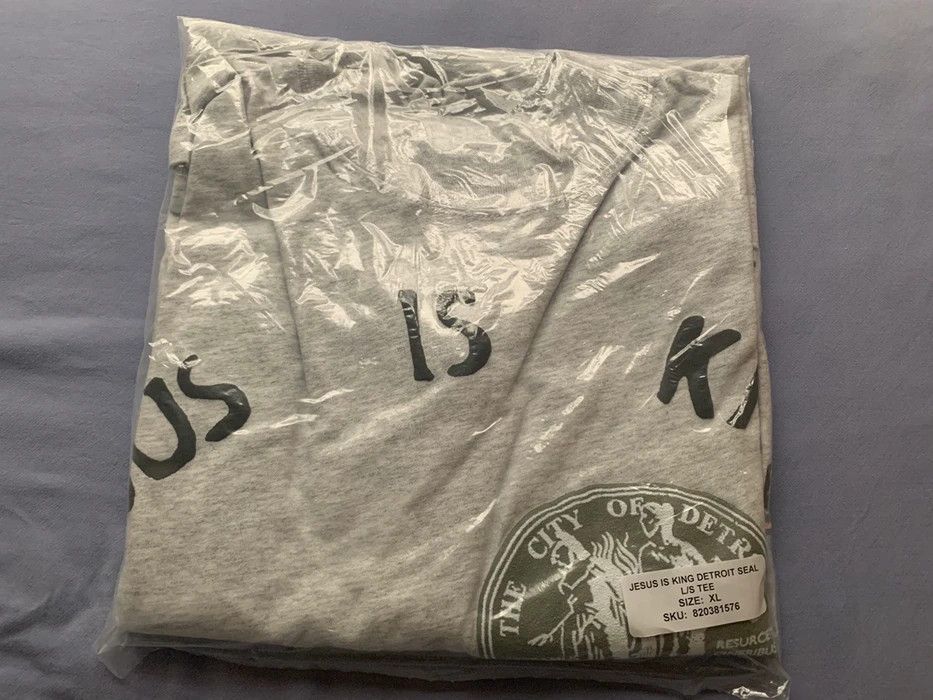 Kanye West XL Kanye West Sunday Service JESUS IS KING DETROIT TEE CPFM |  Grailed