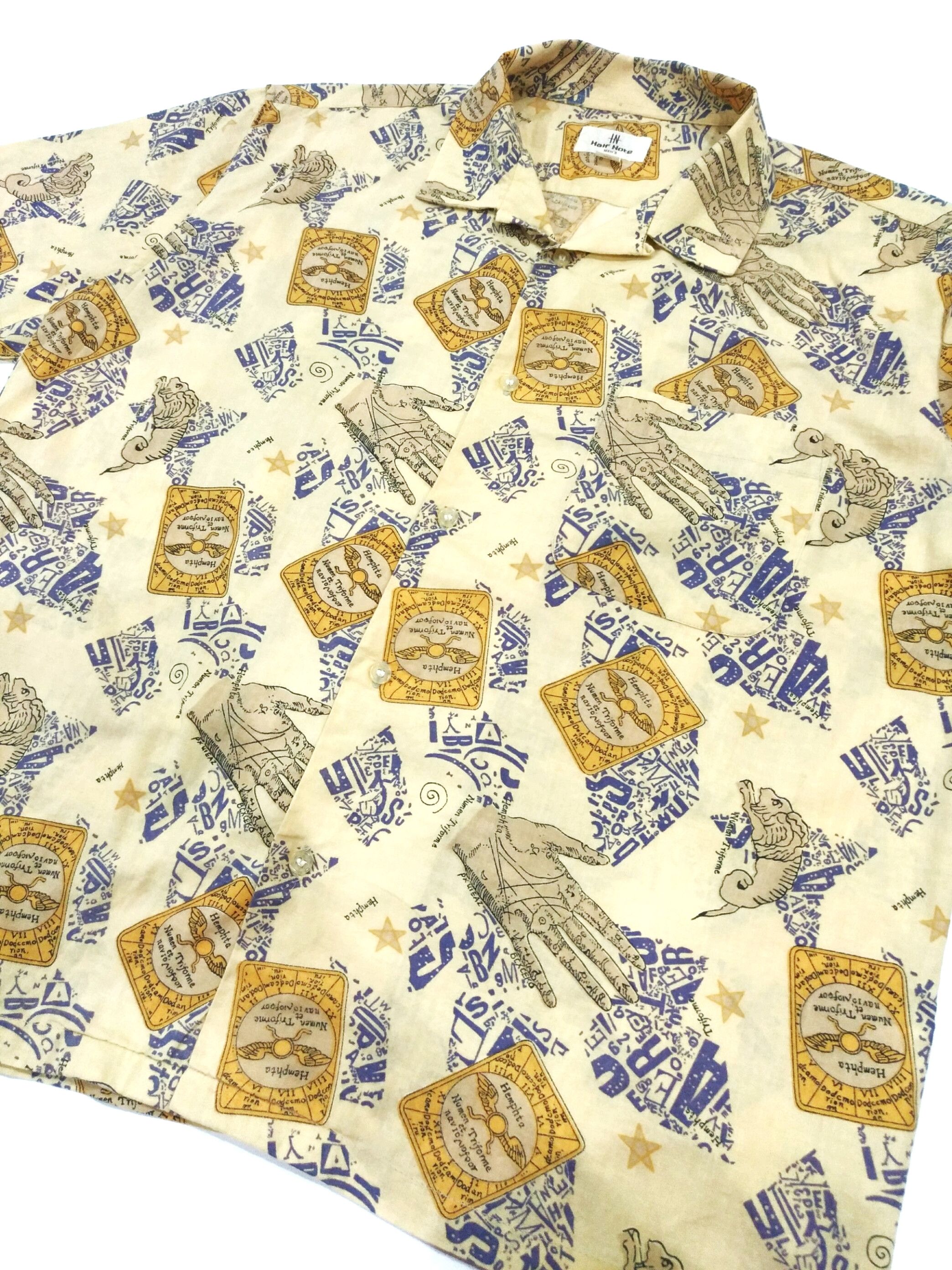 Japanese Brand VERY RARE! VTG HALF NOTE ZODIAC MOTIF HAWAII SHIRT Size US XL / EU 56 / 4 - 4 Thumbnail