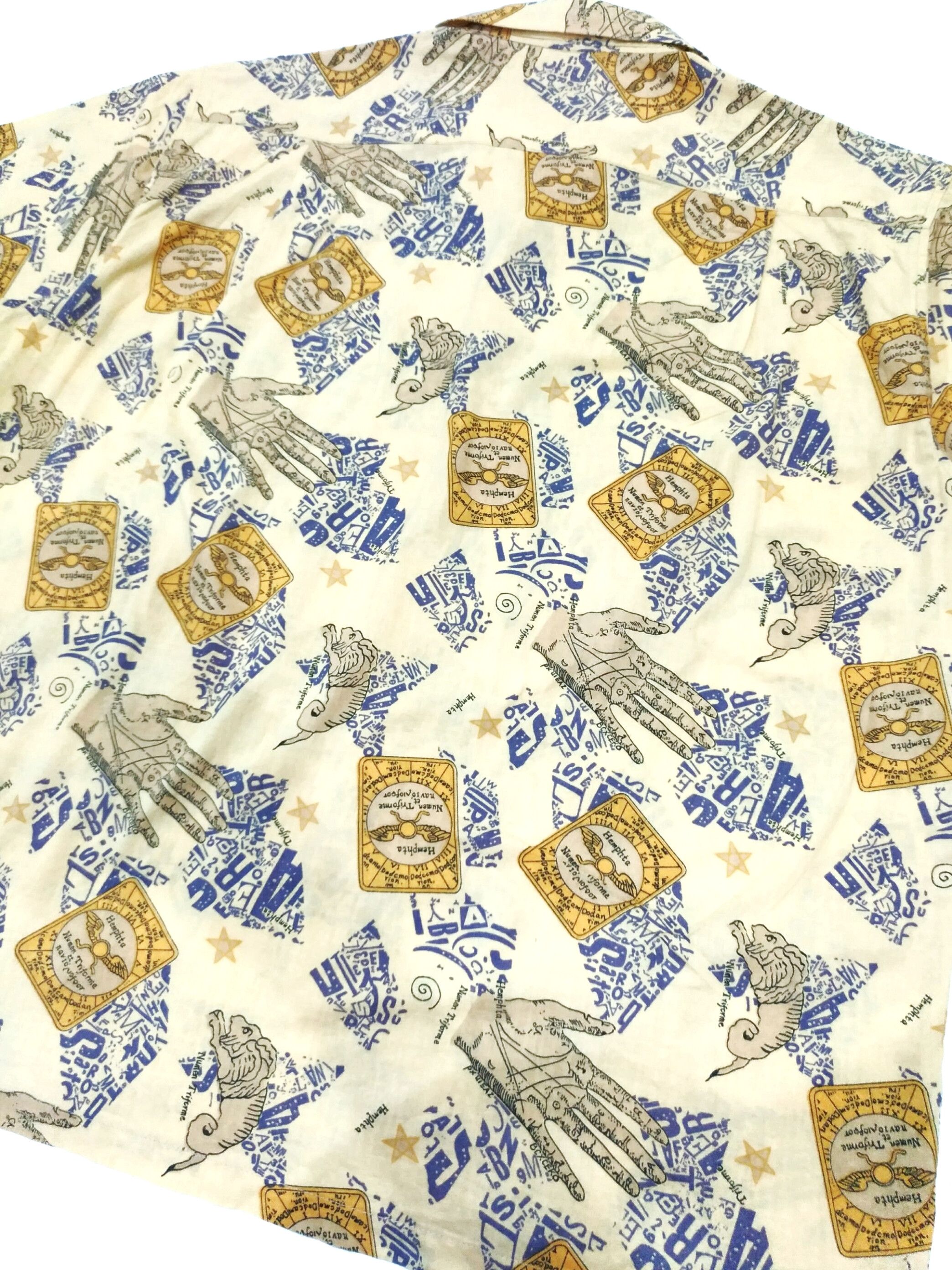 Japanese Brand VERY RARE! VTG HALF NOTE ZODIAC MOTIF HAWAII SHIRT Size US XL / EU 56 / 4 - 6 Thumbnail