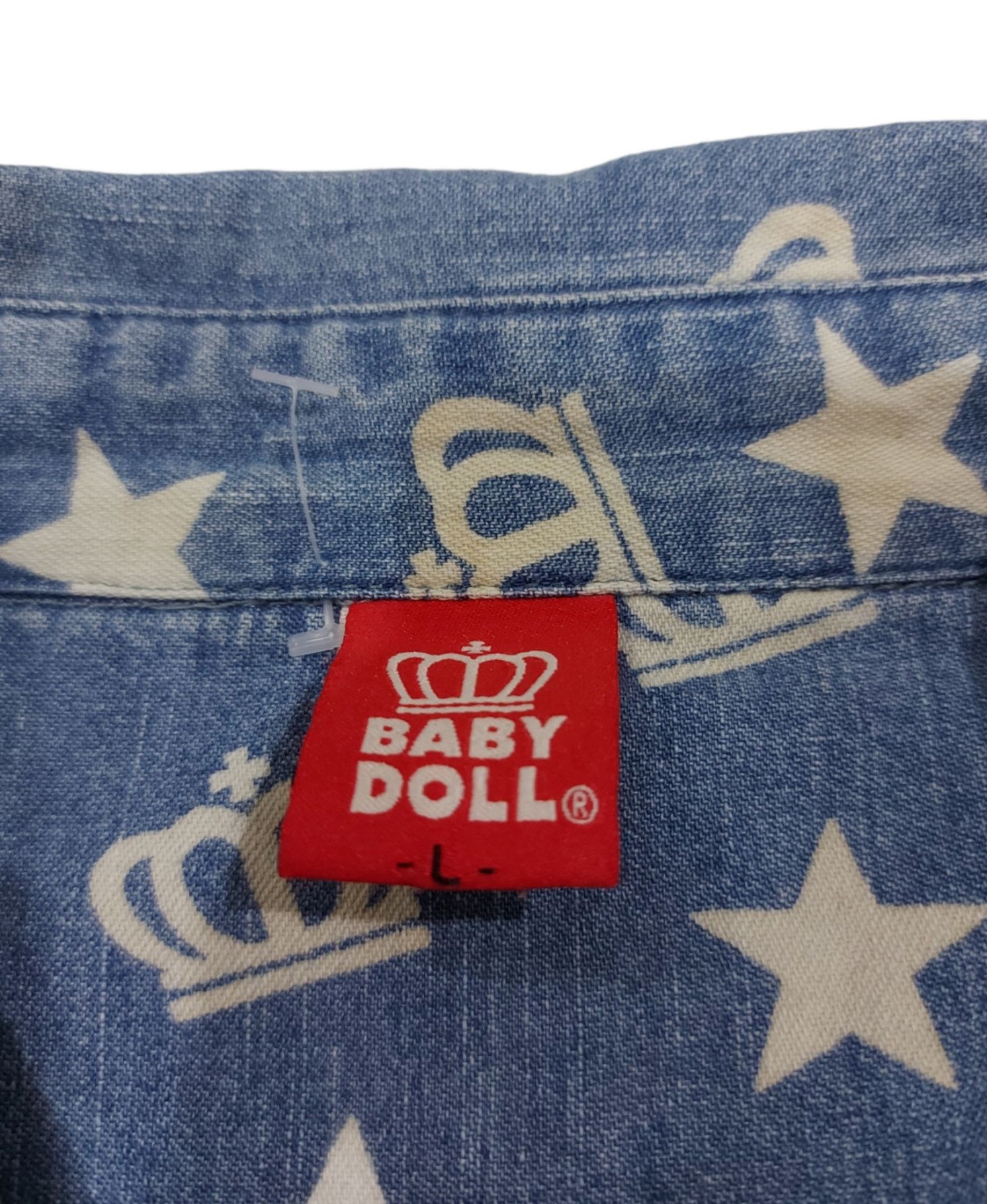 Designer × Japanese Brand RARE! BABY DOLL ALLOVER LOGO EMBROIDERED SPELL OUT WESTERN Size US M / EU 48-50 / 2 - 8 Thumbnail