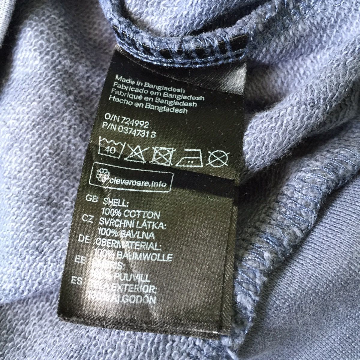 H&M Divided H&M Sweatshirt Blue Camouflaged Fashionable style Size US L / EU 52-54 / 3 - 12 Thumbnail