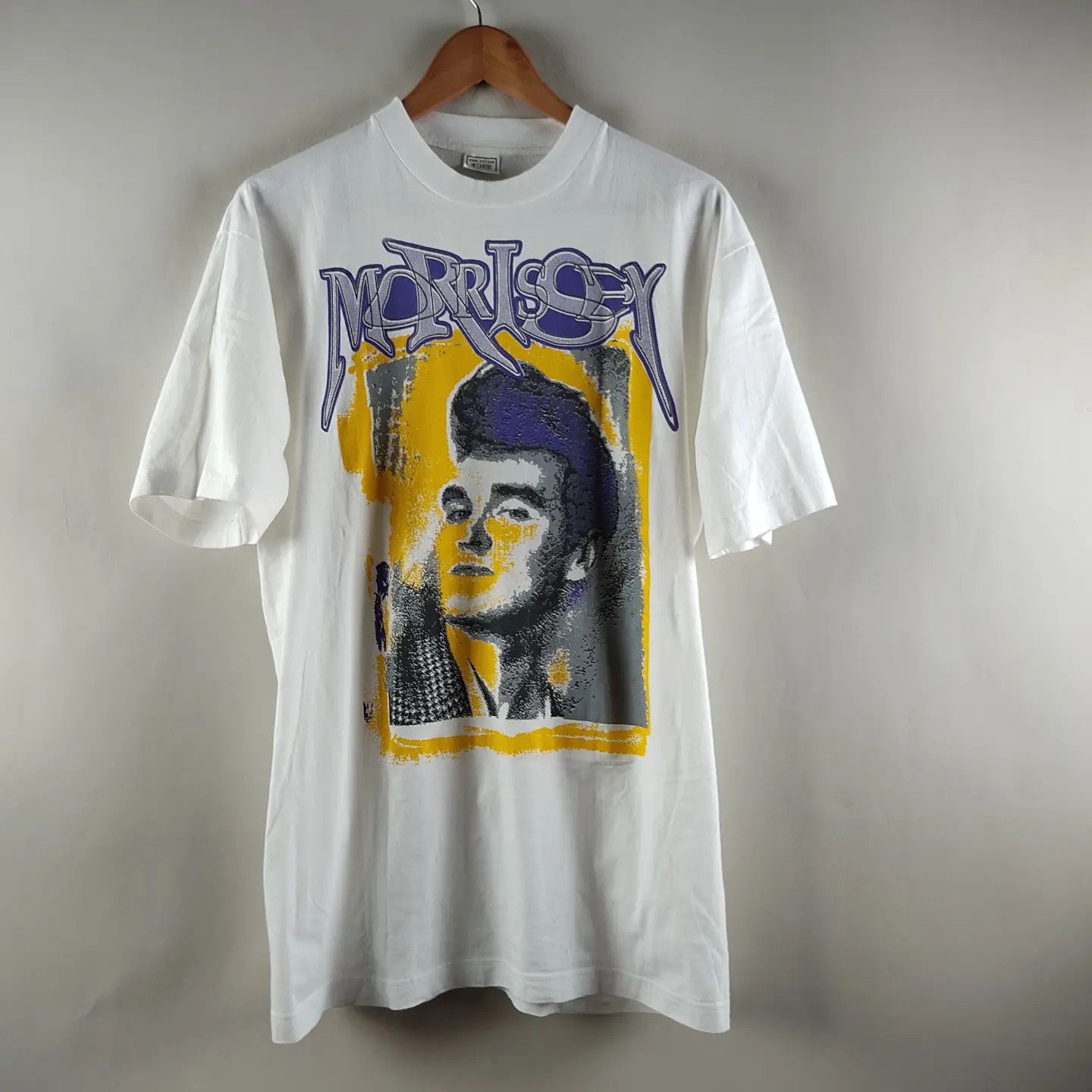 image of Band Tees x Morrissey 90's Morrissey Art Tee The Smiths in White, Men's (Size XL)