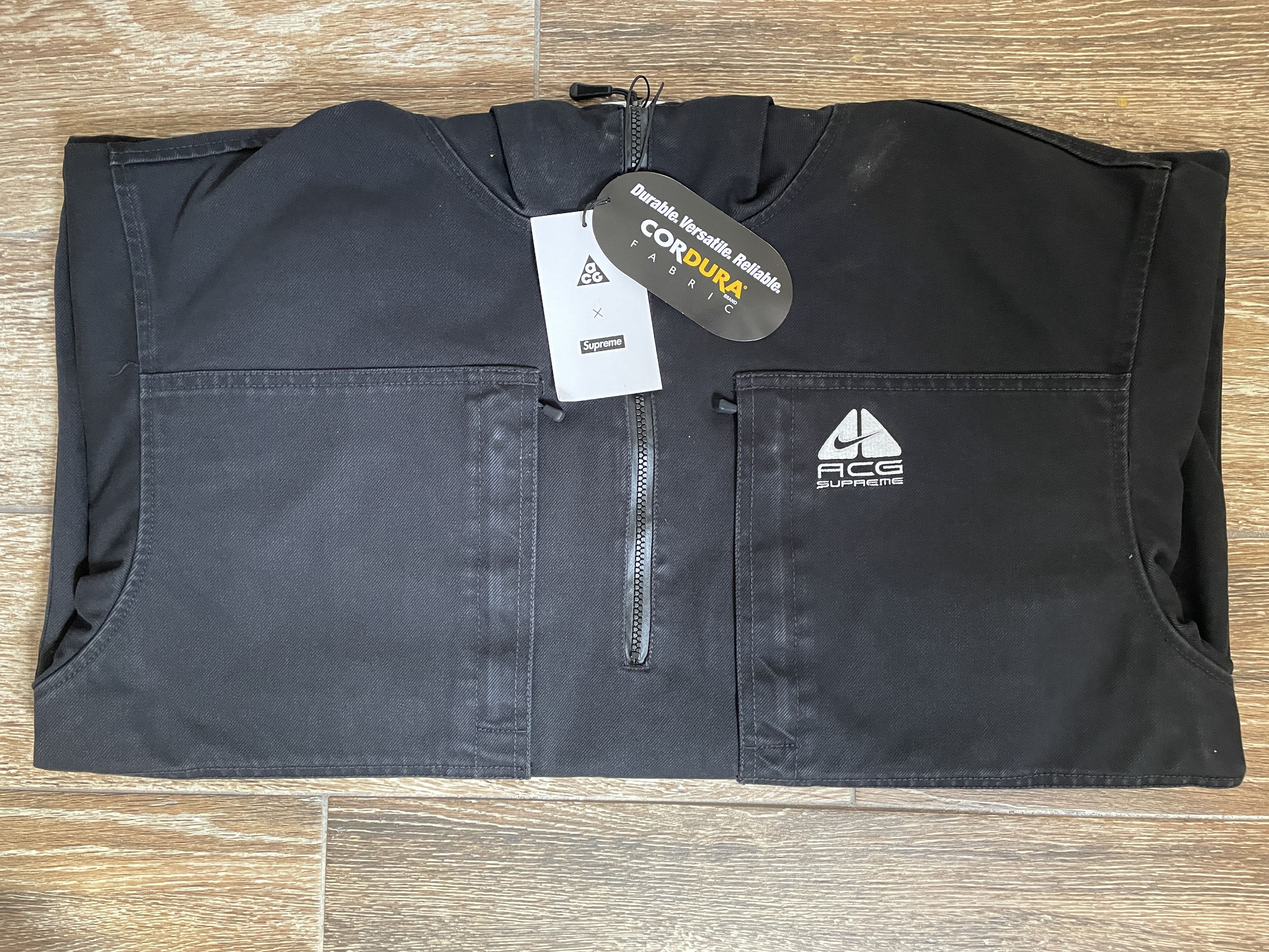 Nike × Nike ACG × Supreme Supreme Nike ACG Denim Pullover Jacket Black Medium M NEW Size US M / EU 48-50 / 2 - 9 Thumbnail