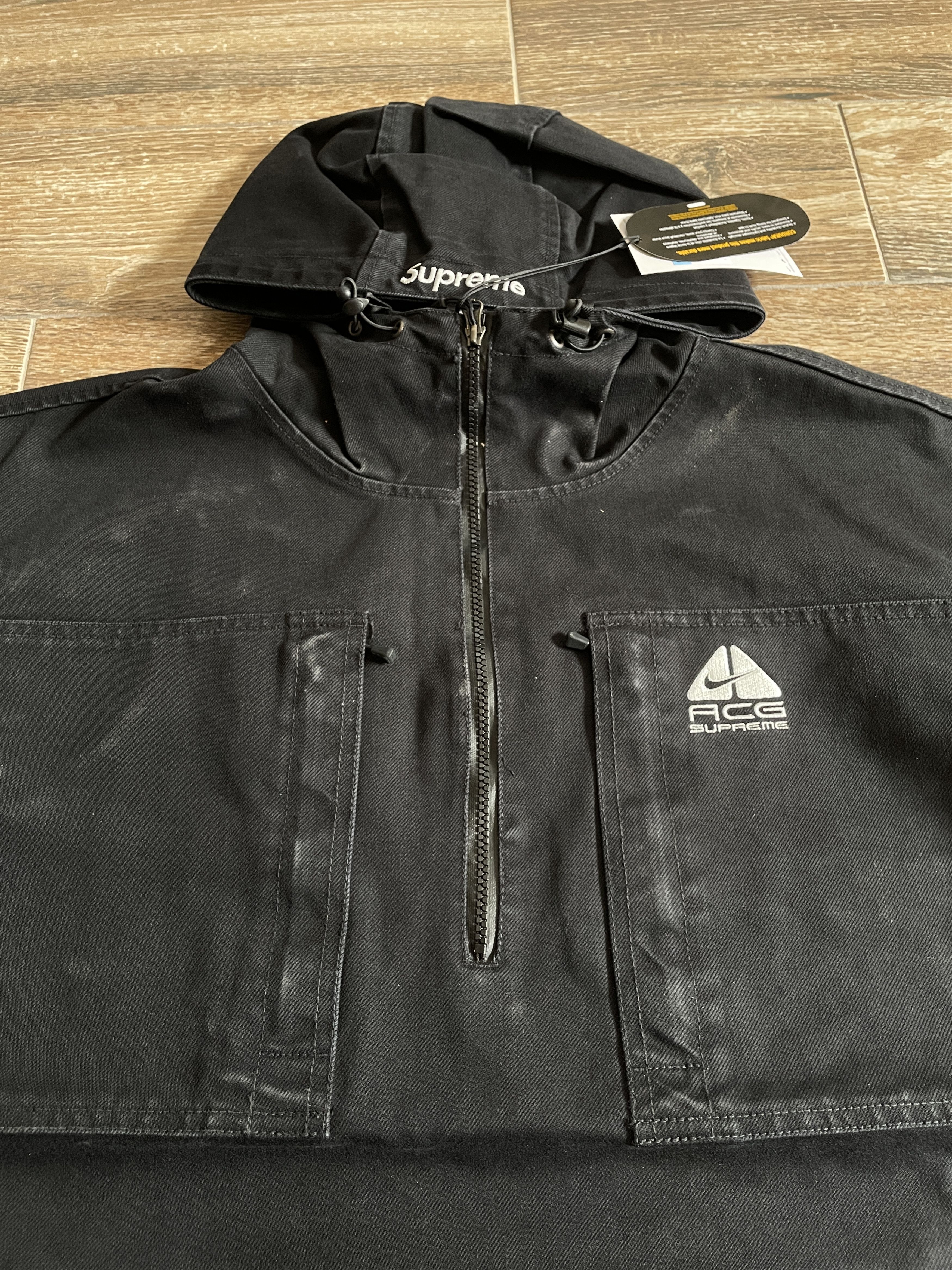 Nike × Nike ACG × Supreme Supreme Nike ACG Denim Pullover Jacket Black Medium M NEW Size US M / EU 48-50 / 2 - 4 Thumbnail