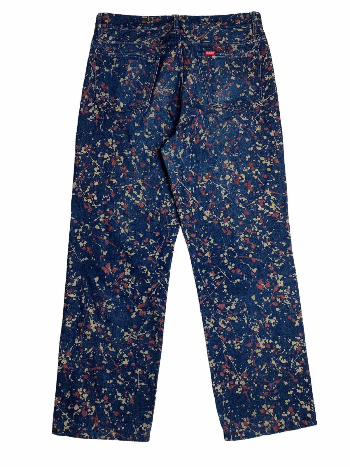 20471120 × Beauty Beast × Japanese Brand 1990s 291295=Homme - Printed Splatter Denim Pants Size US 30 / EU 46 - 2 Thumbnail