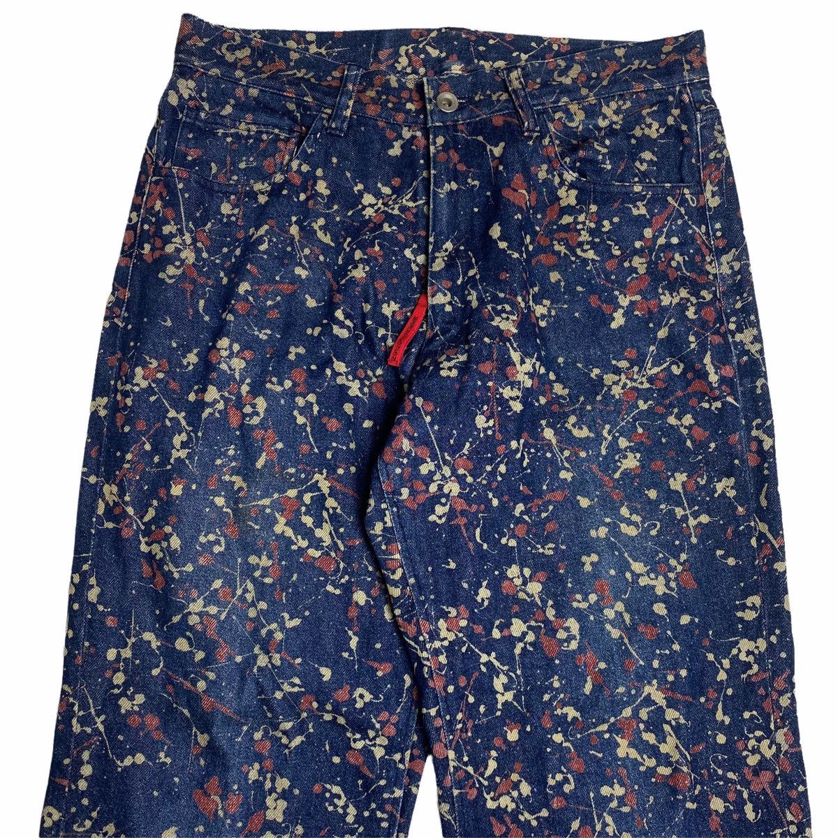 20471120 × Beauty Beast × Japanese Brand 1990s 291295=Homme - Printed Splatter Denim Pants Size US 30 / EU 46 - 3 Thumbnail