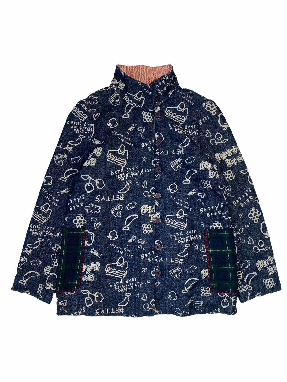 Hysteric Glamour 1990s Bettys Blue - Sketch Graphic Denim Jacket Size US M / EU 48-50 / 2 - 5 Thumbnail